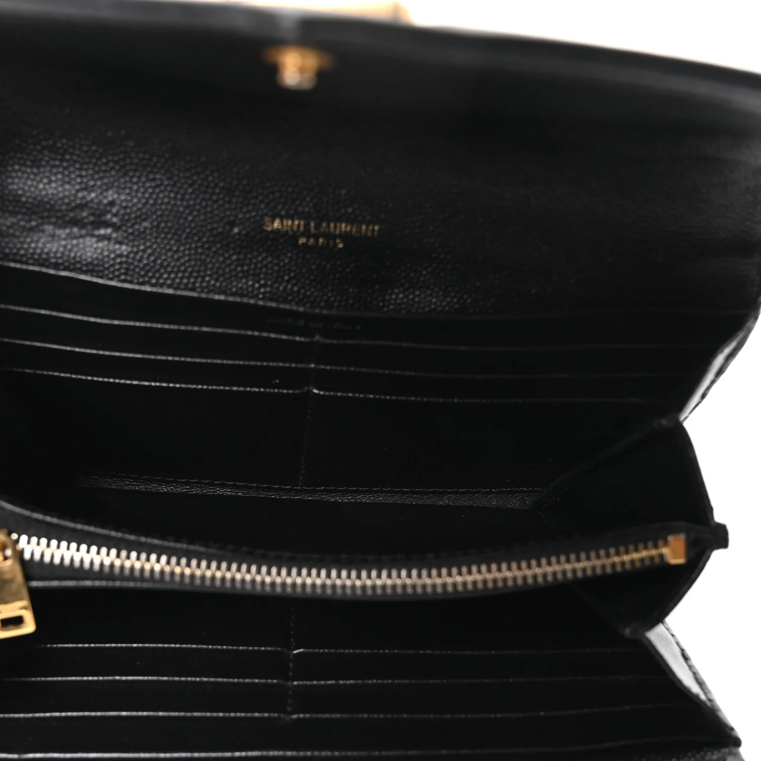 Grain De Poudre Matelasse Chevron Monogram Flap Wallet Black - Image 5