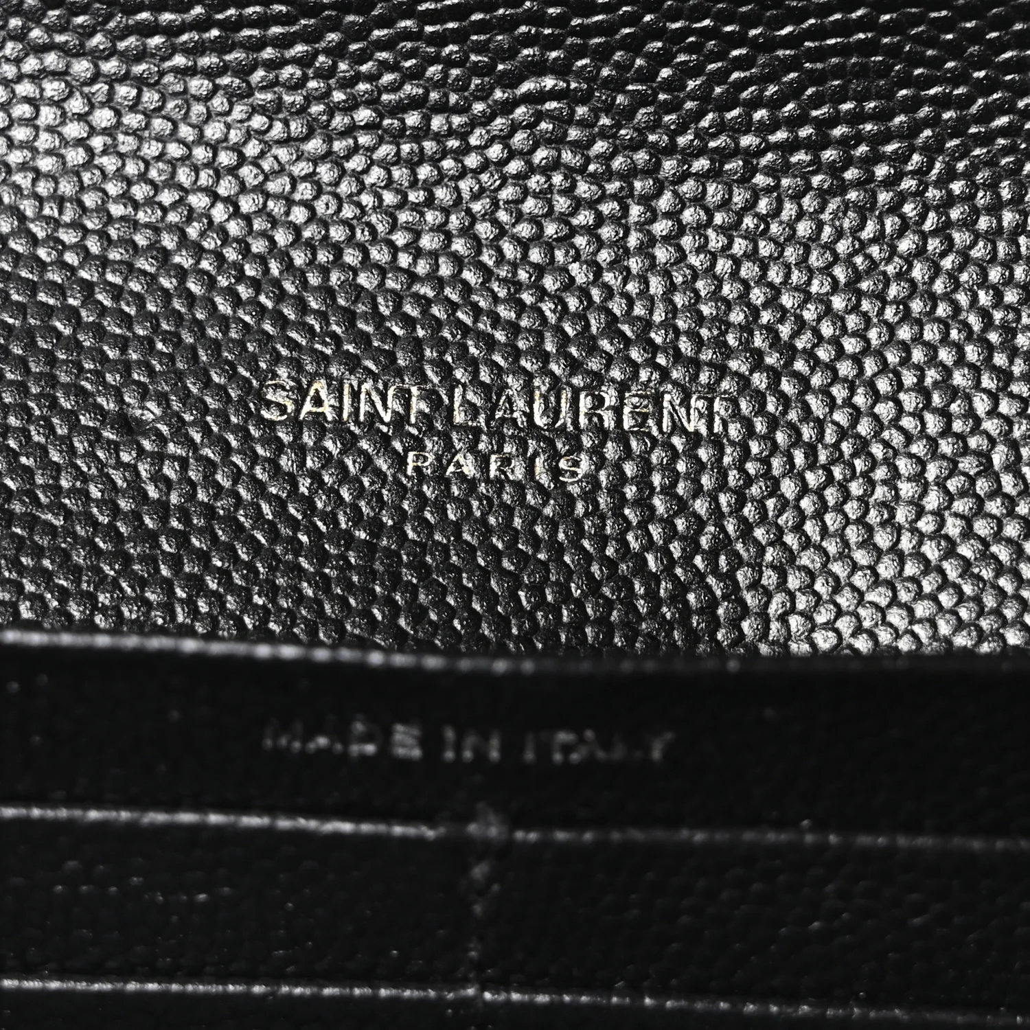Grain De Poudre Matelasse Chevron Monogram Flap Wallet Black - Image 6