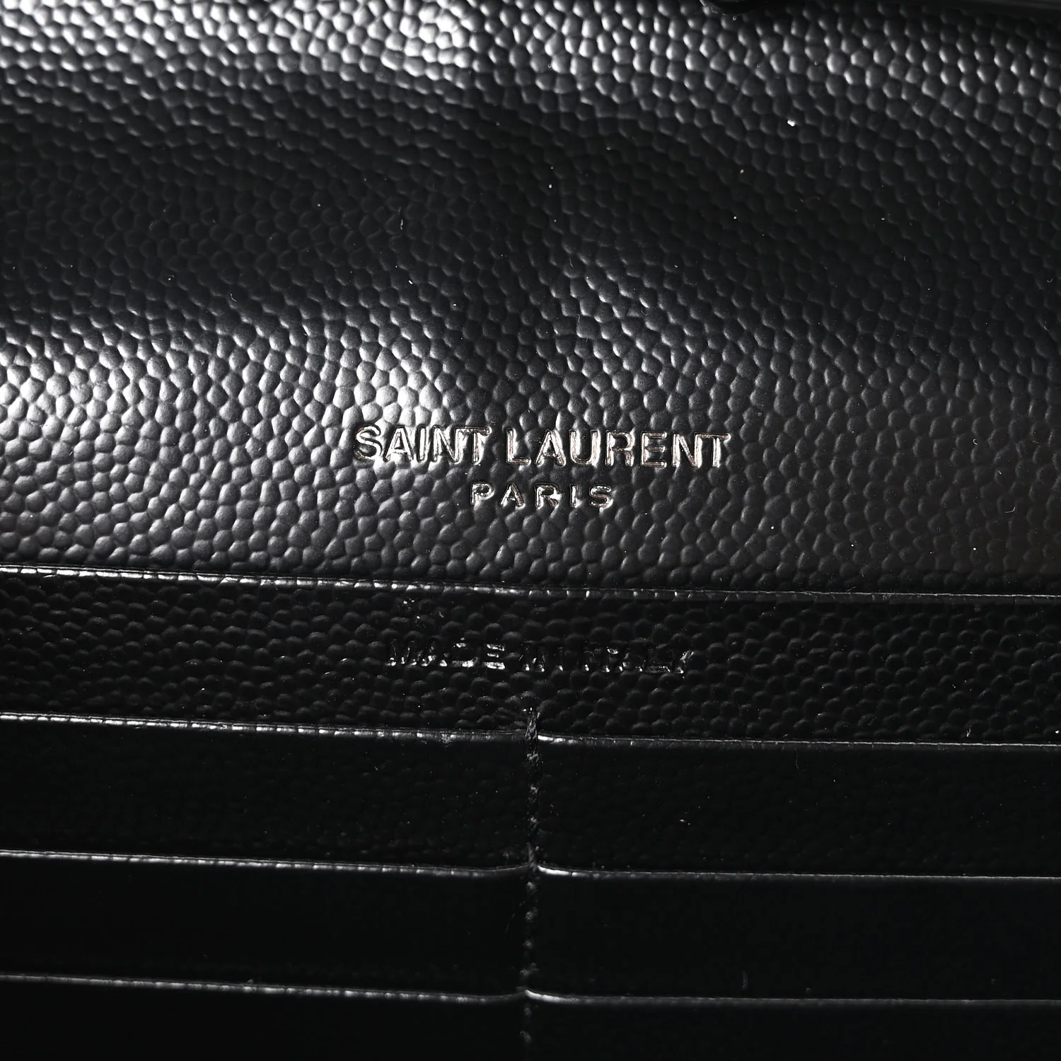 Grain De Poudre Matelasse Chevron Monogram Monochrome Chain Wallet Black - Image 6