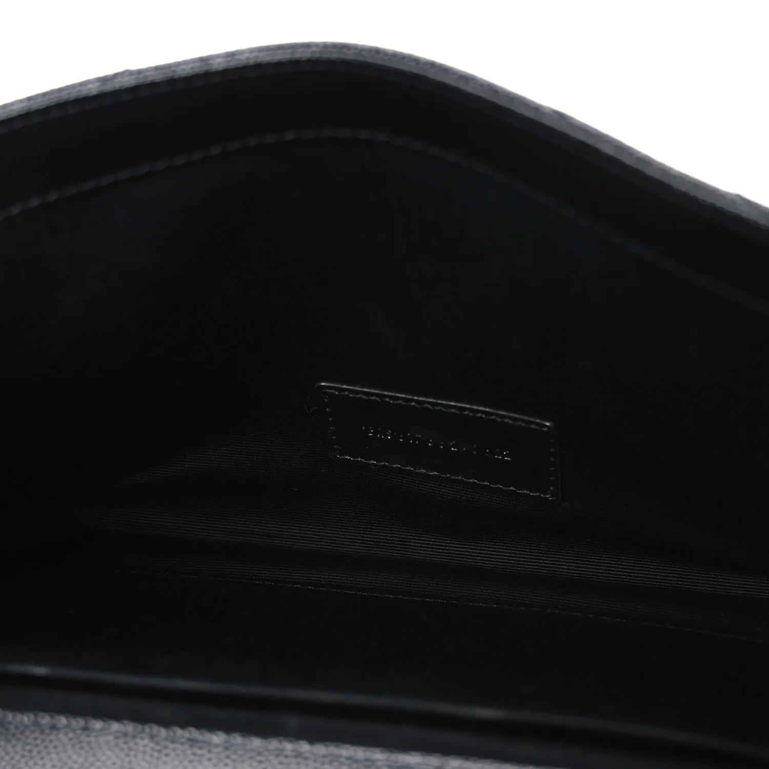 Grain De Poudre Matelasse Chevron Monogram Monochrome Envelope Clutch Black - Image 5