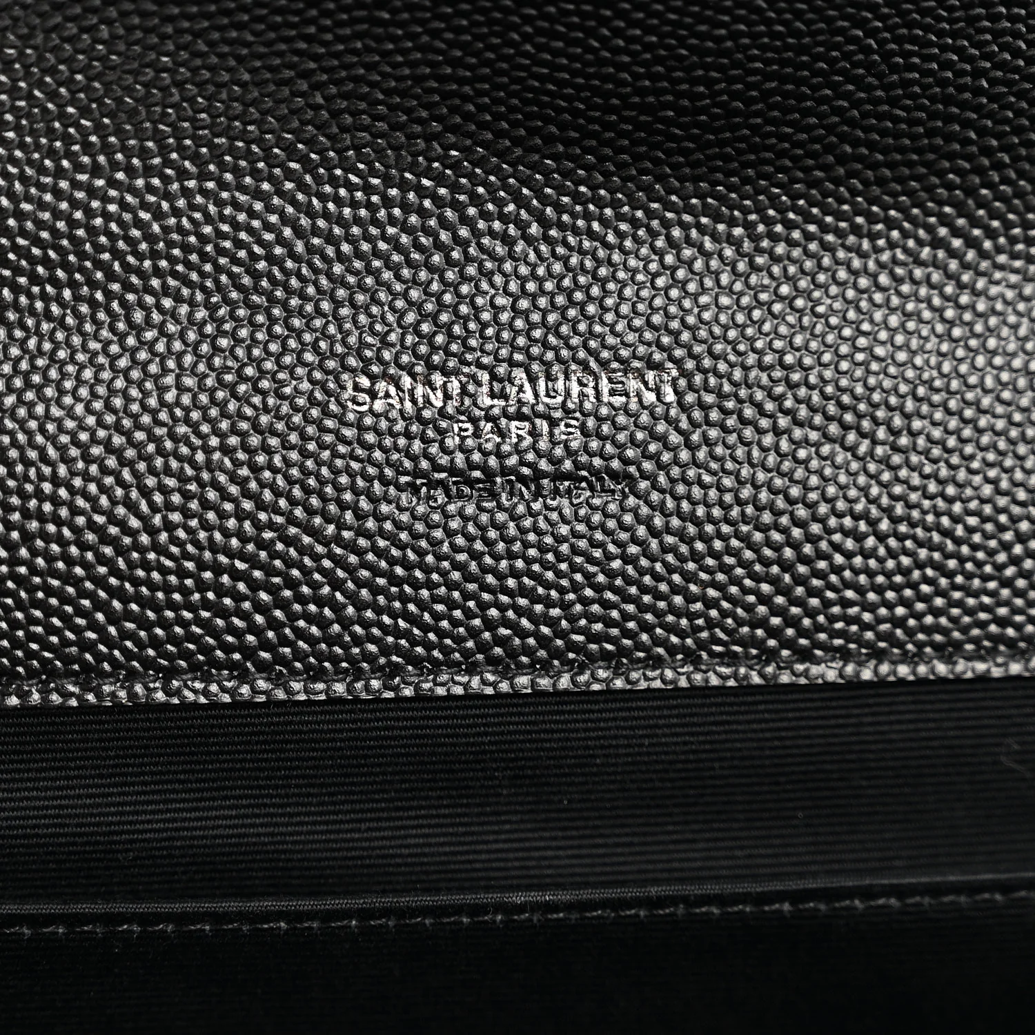 Grain De Poudre Matelasse Chevron Monogram Monochrome Envelope Clutch Black - Image 6