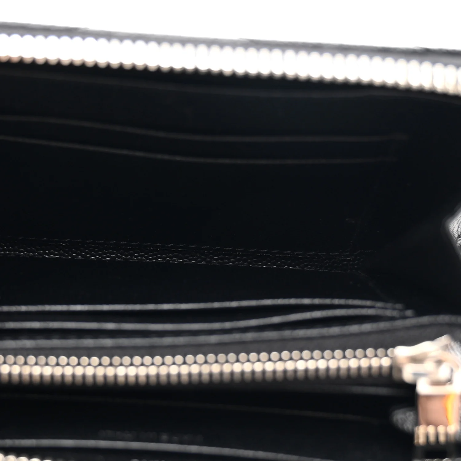 Grain De Poudre Matelasse Chevron Monogram Small Zip Around Wallet Black - Image 5