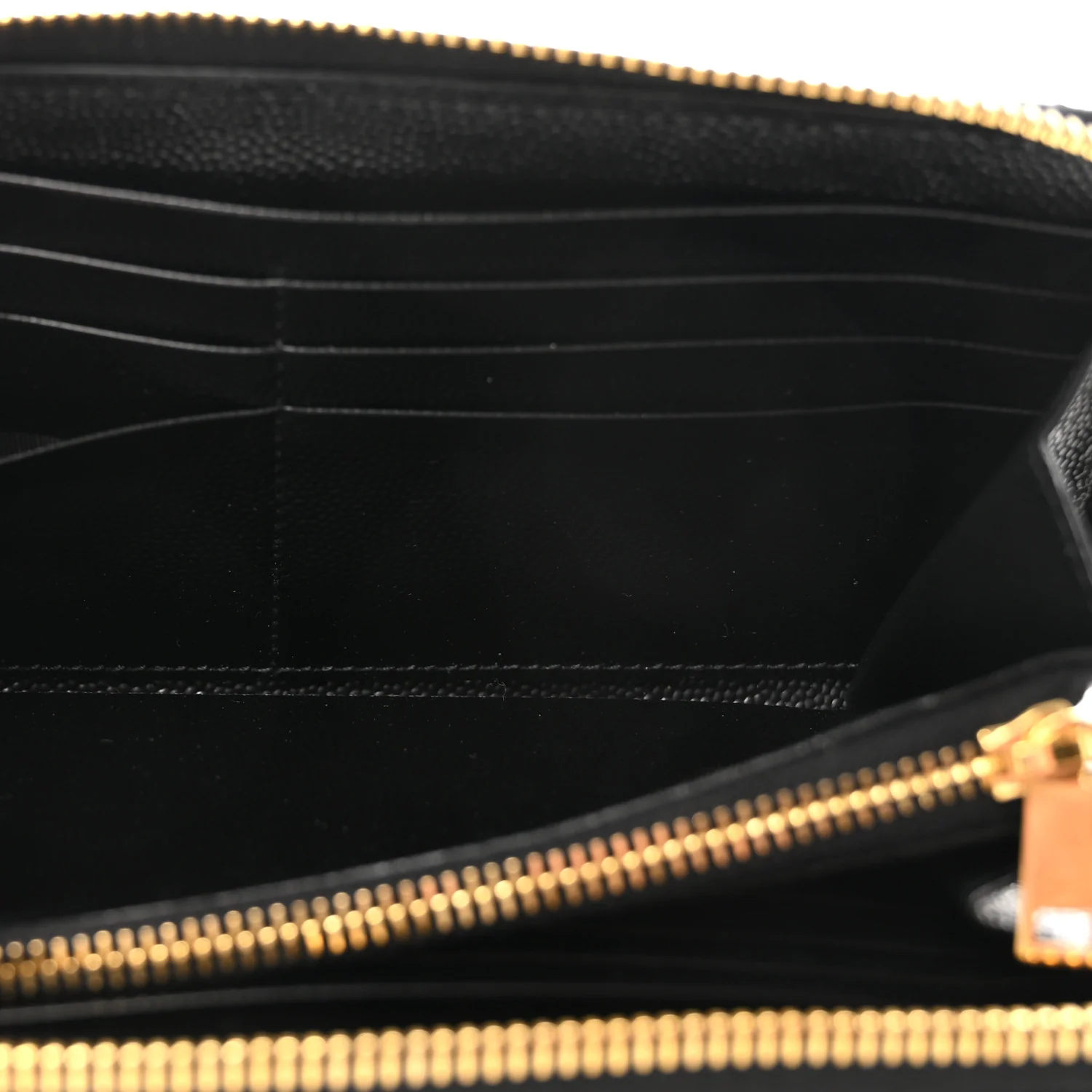 Grain De Poudre Matelasse Chevron Monogram Zip Around Wallet Black - Image 5