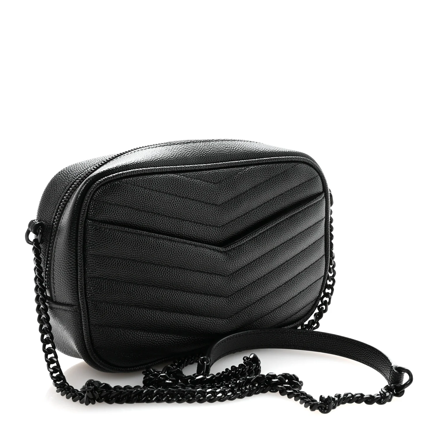 Grain De Poudre Matelasse Monochrome Monogram Mini Lou Camera Bag Black - Image 3
