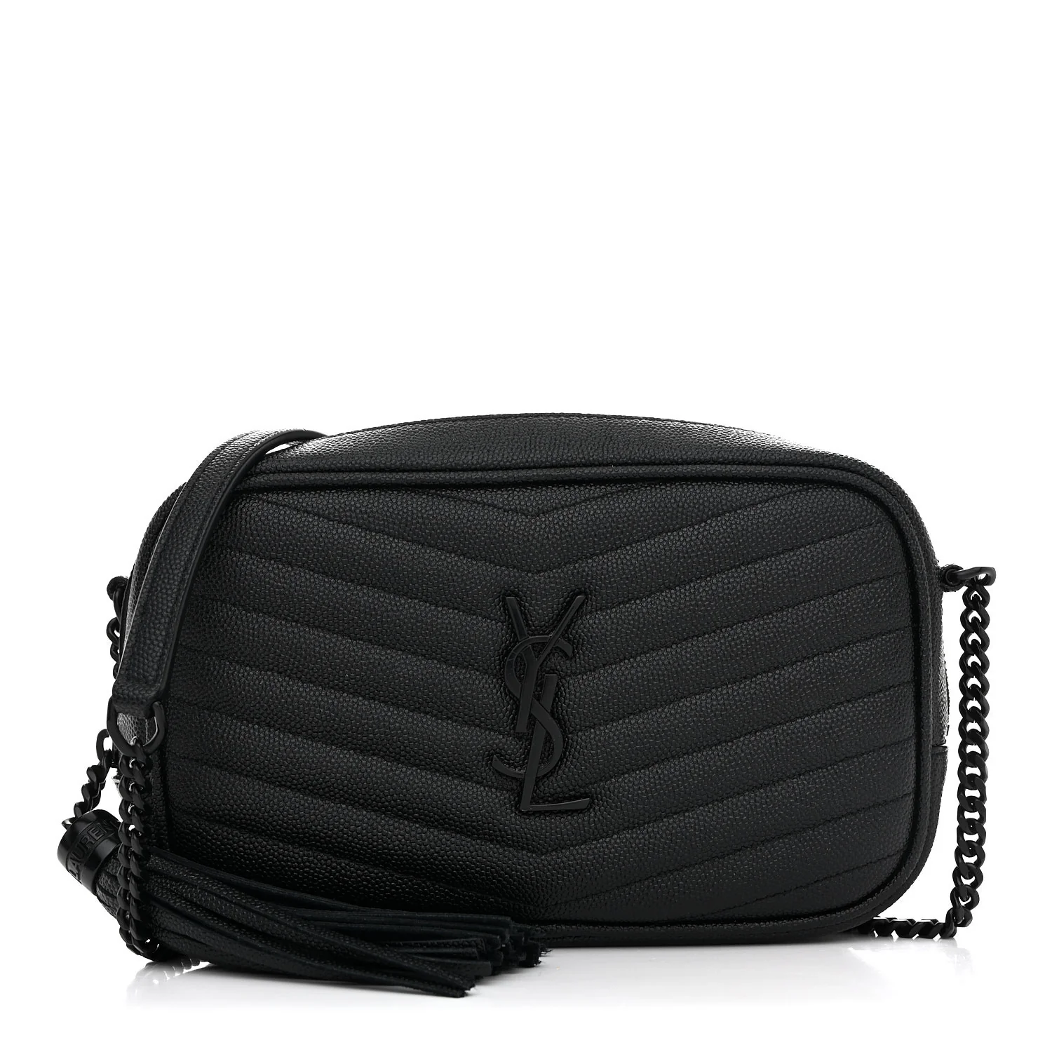 Grain De Poudre Matelasse Monochrome Monogram Mini Lou Camera Bag Black