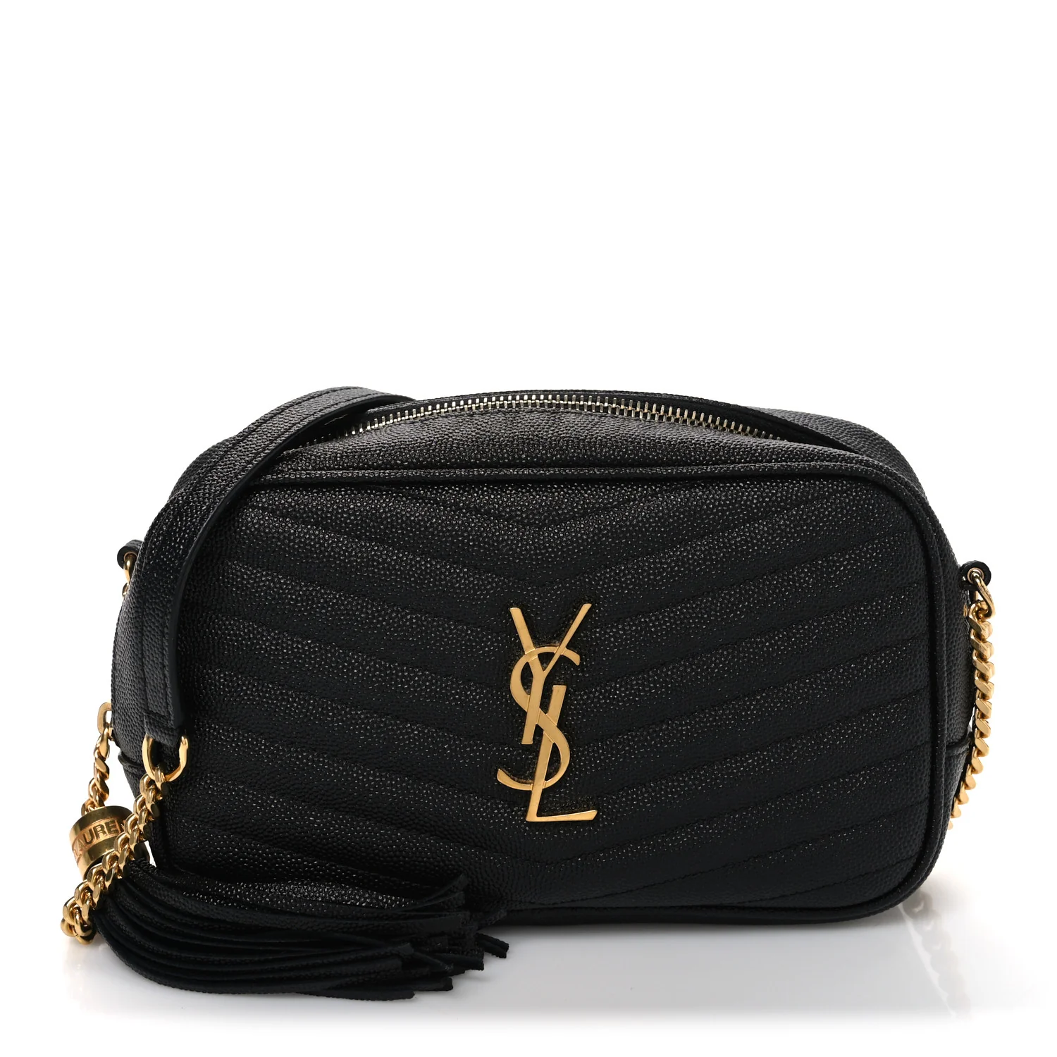 Grain De Poudre Matelasse Monogram Mini Lou Camera Bag Black