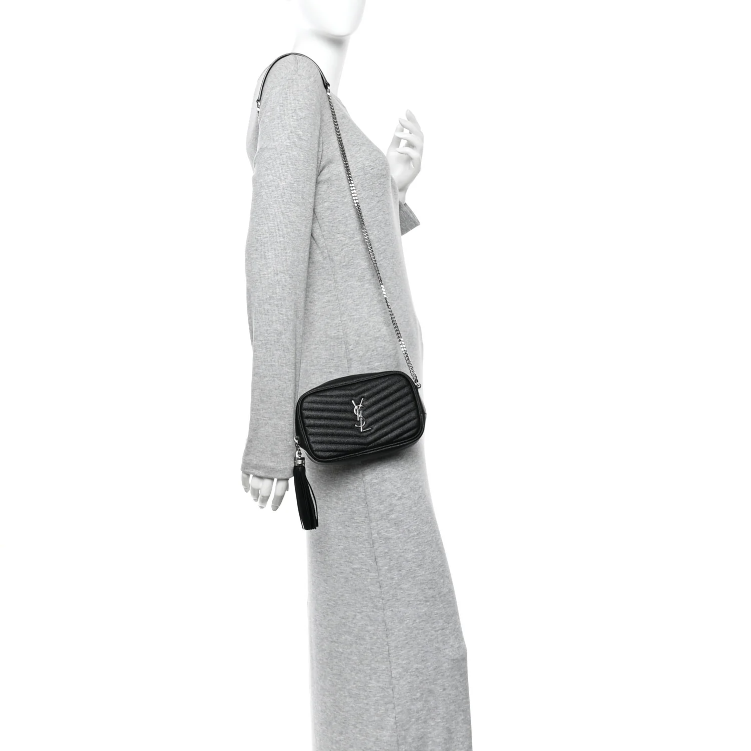 Grain De Poudre Matelasse Monogram Mini Lou Camera Bag Black - Image 2