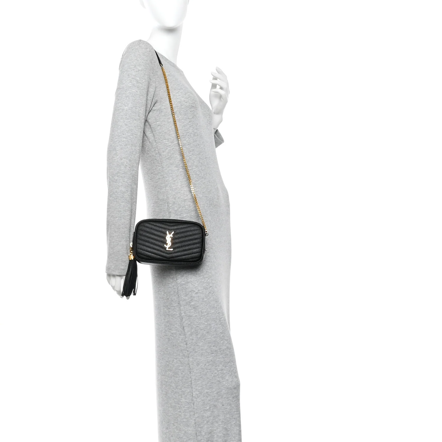 Grain De Poudre Matelasse Monogram Mini Lou Camera Bag Black - Image 2