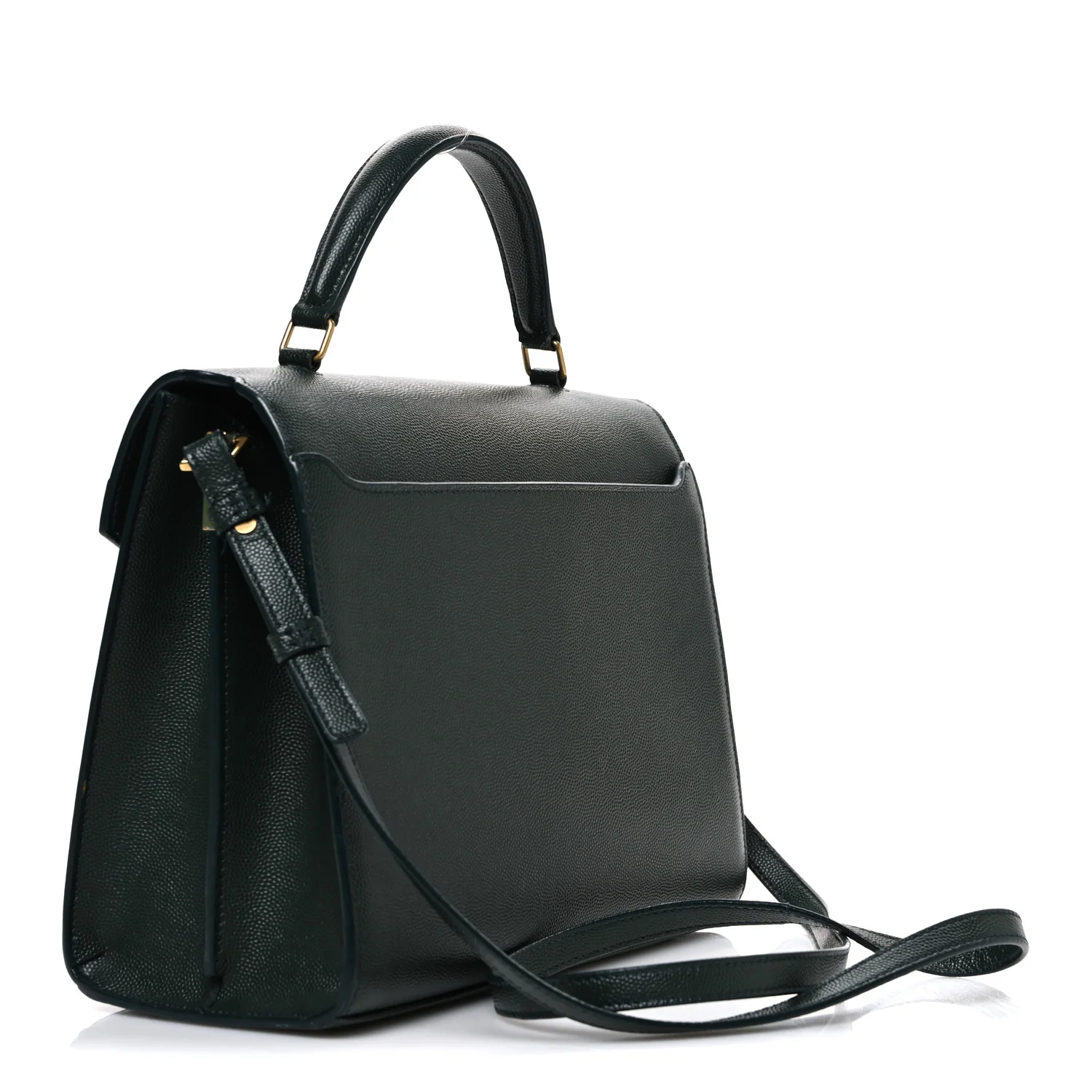 Grain de Poudre Medium Classic Monogram Cassandra Top Handle Dark Green - Image 2