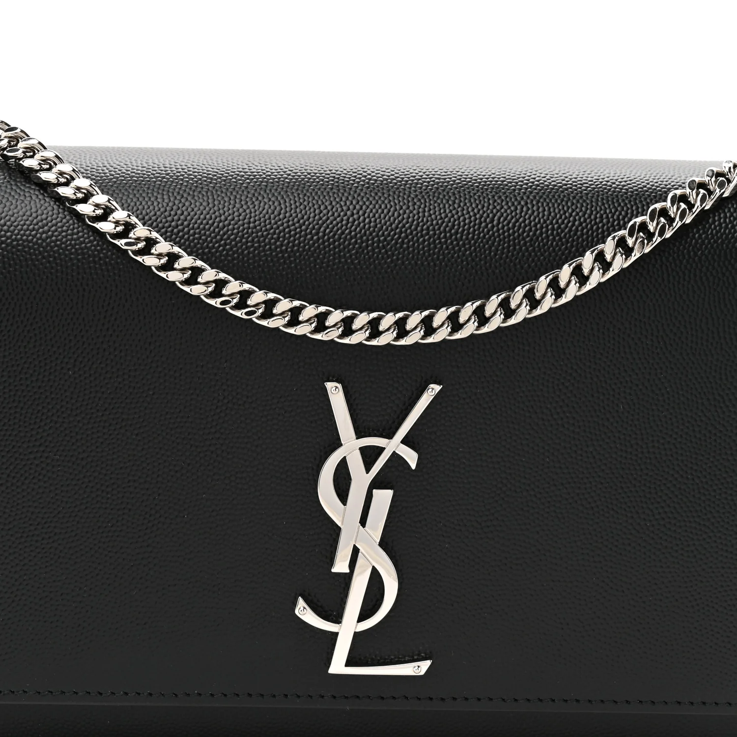 Grain De Poudre Medium Classic Monogram Kate Satchel Black - Image 8