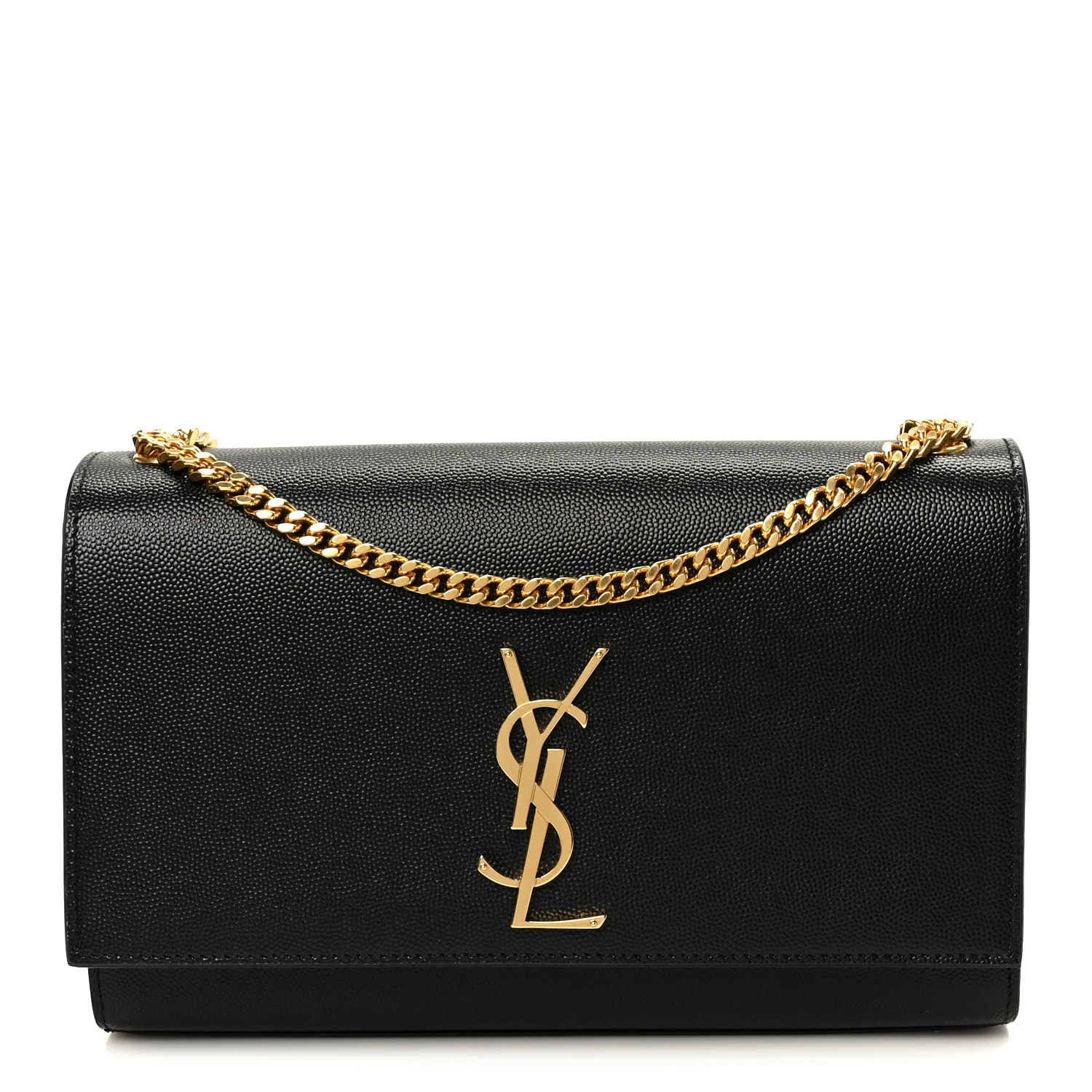 Grain De Poudre Medium Classic Monogram Kate Satchel Black