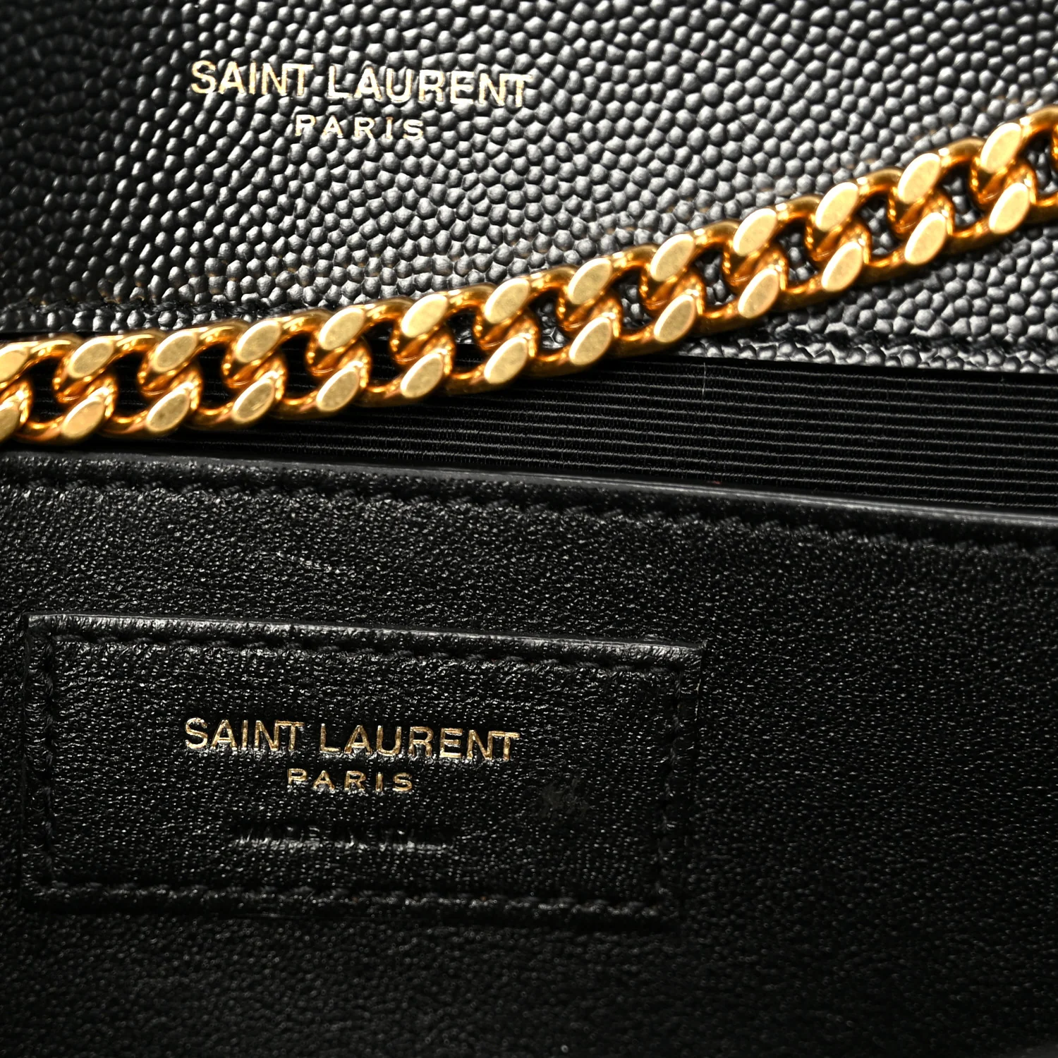 Grain De Poudre Medium Classic Monogram Kate Satchel Black - Image 7
