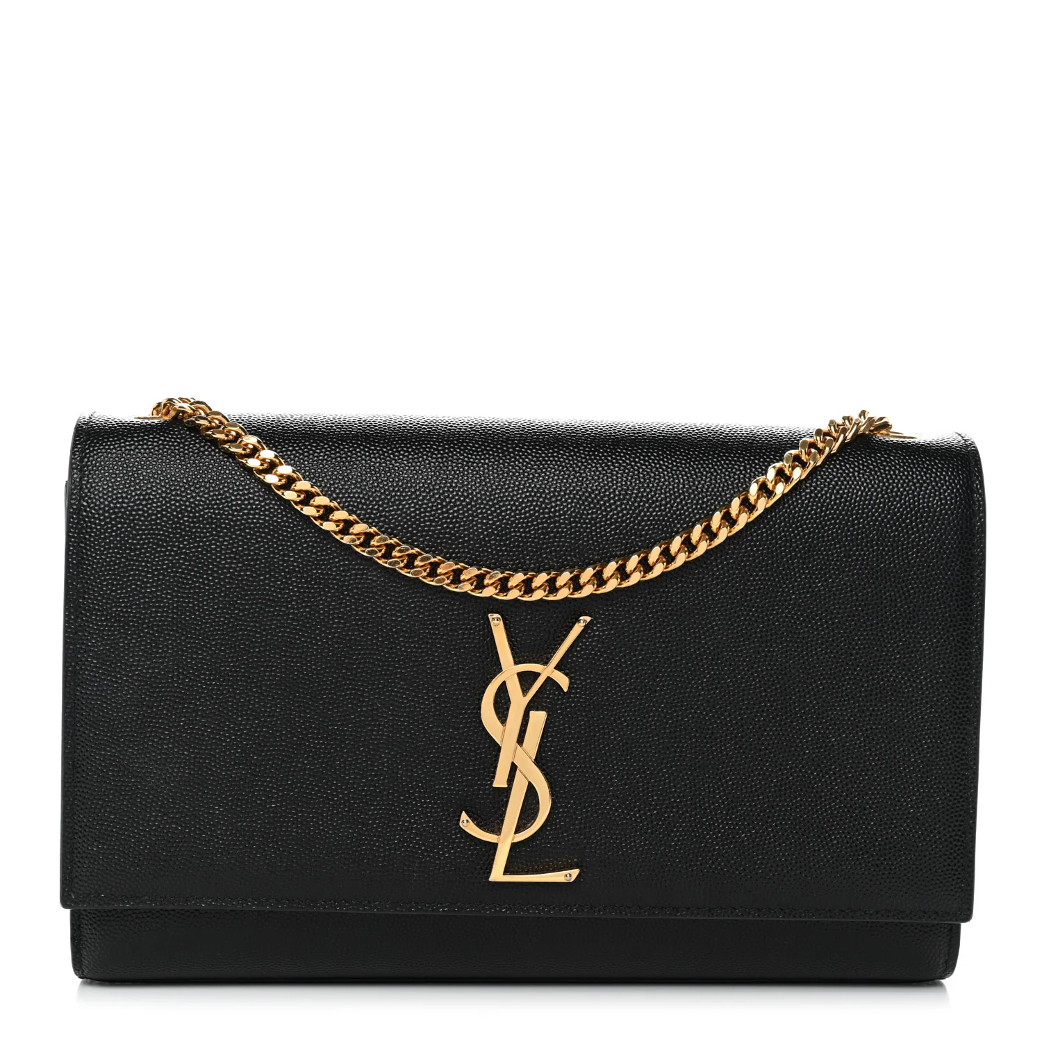 Grain De Poudre Medium Classic Monogram Kate Satchel Black