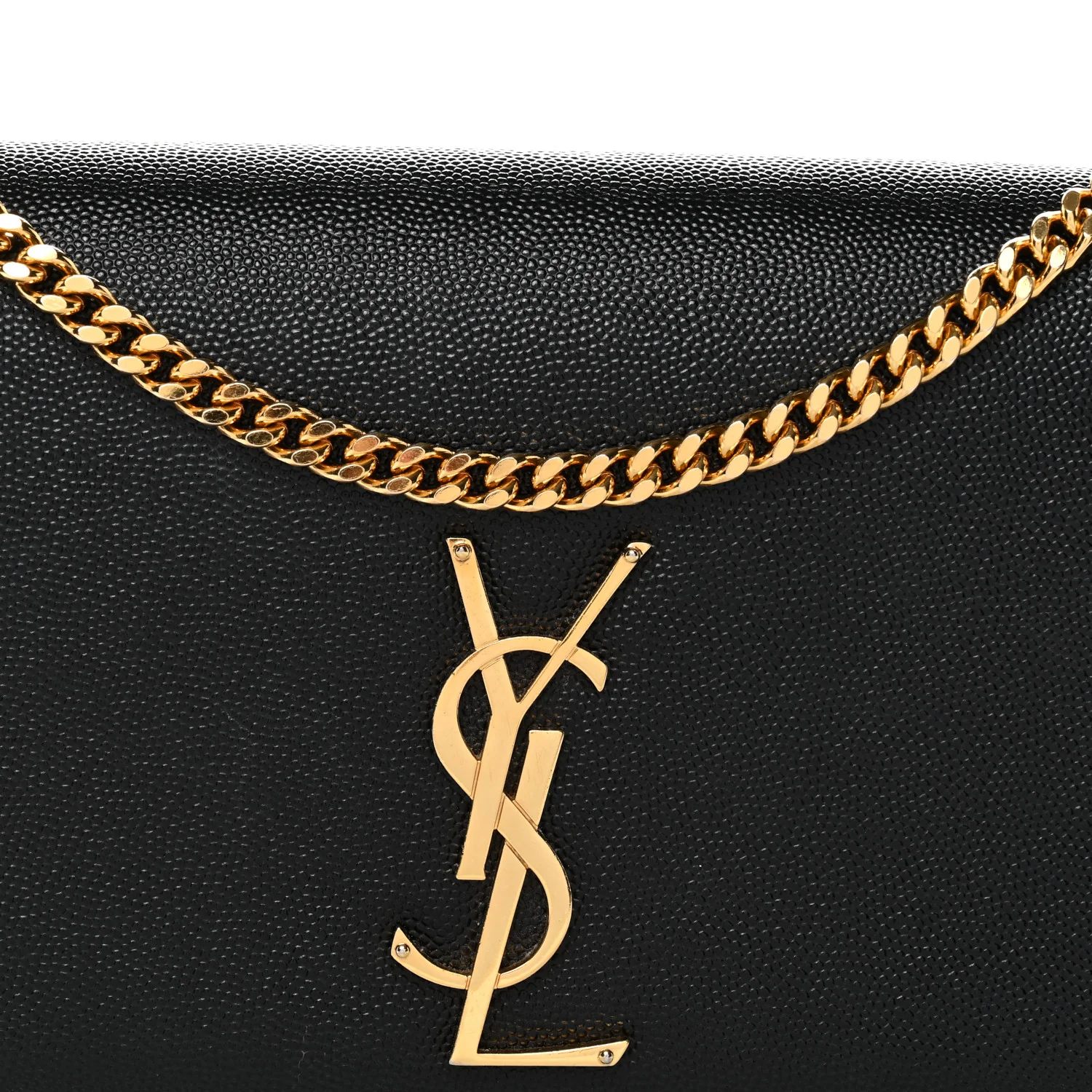 Grain De Poudre Medium Classic Monogram Kate Satchel Black - Image 8