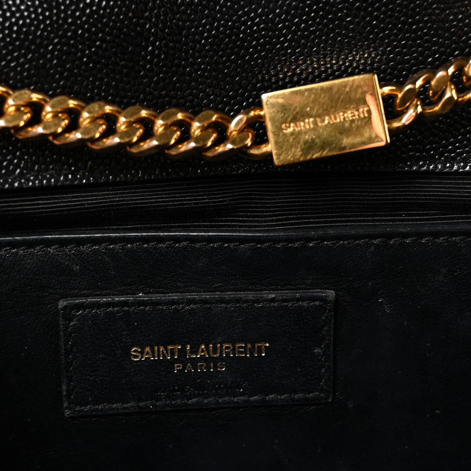 Grain De Poudre Medium Classic Monogram Kate Satchel Black - Image 6