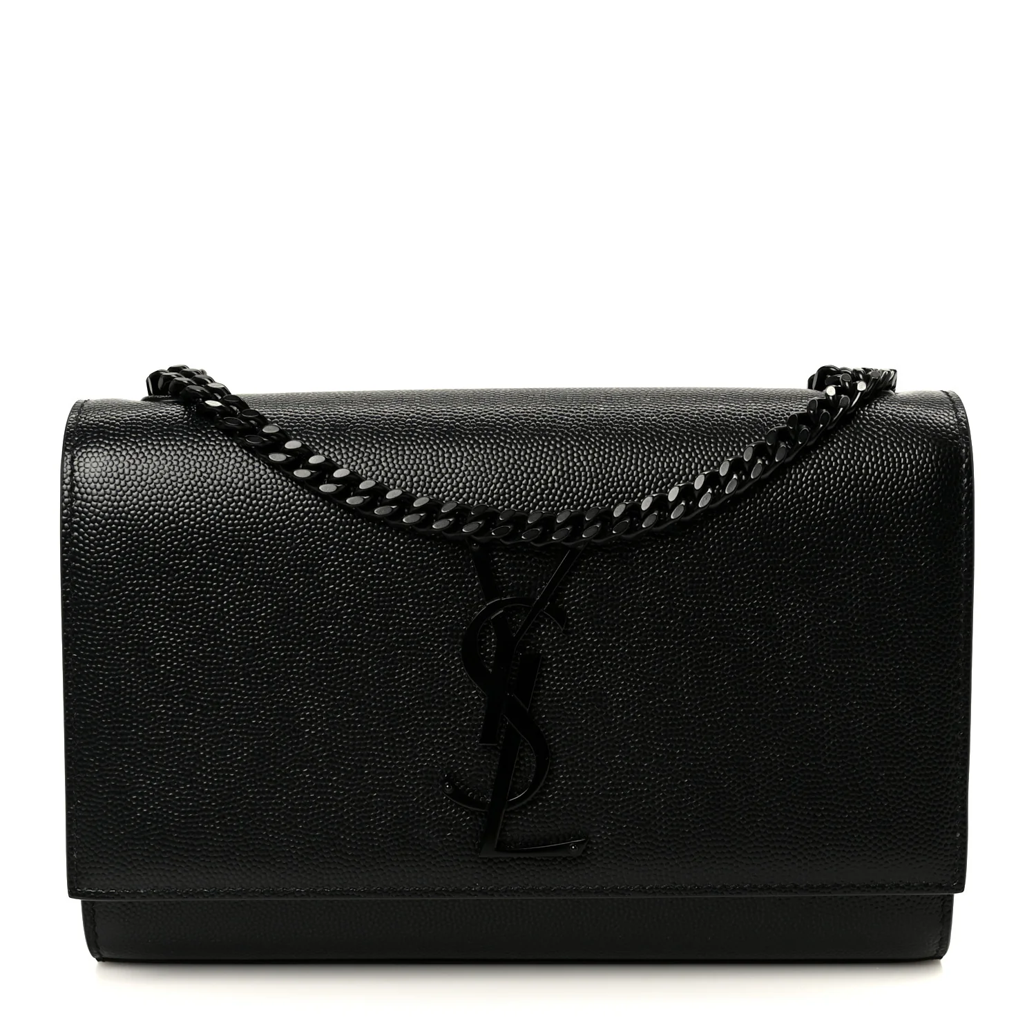 Grain De Poudre Small Classic Monogram Monochrome Kate Satchel Black