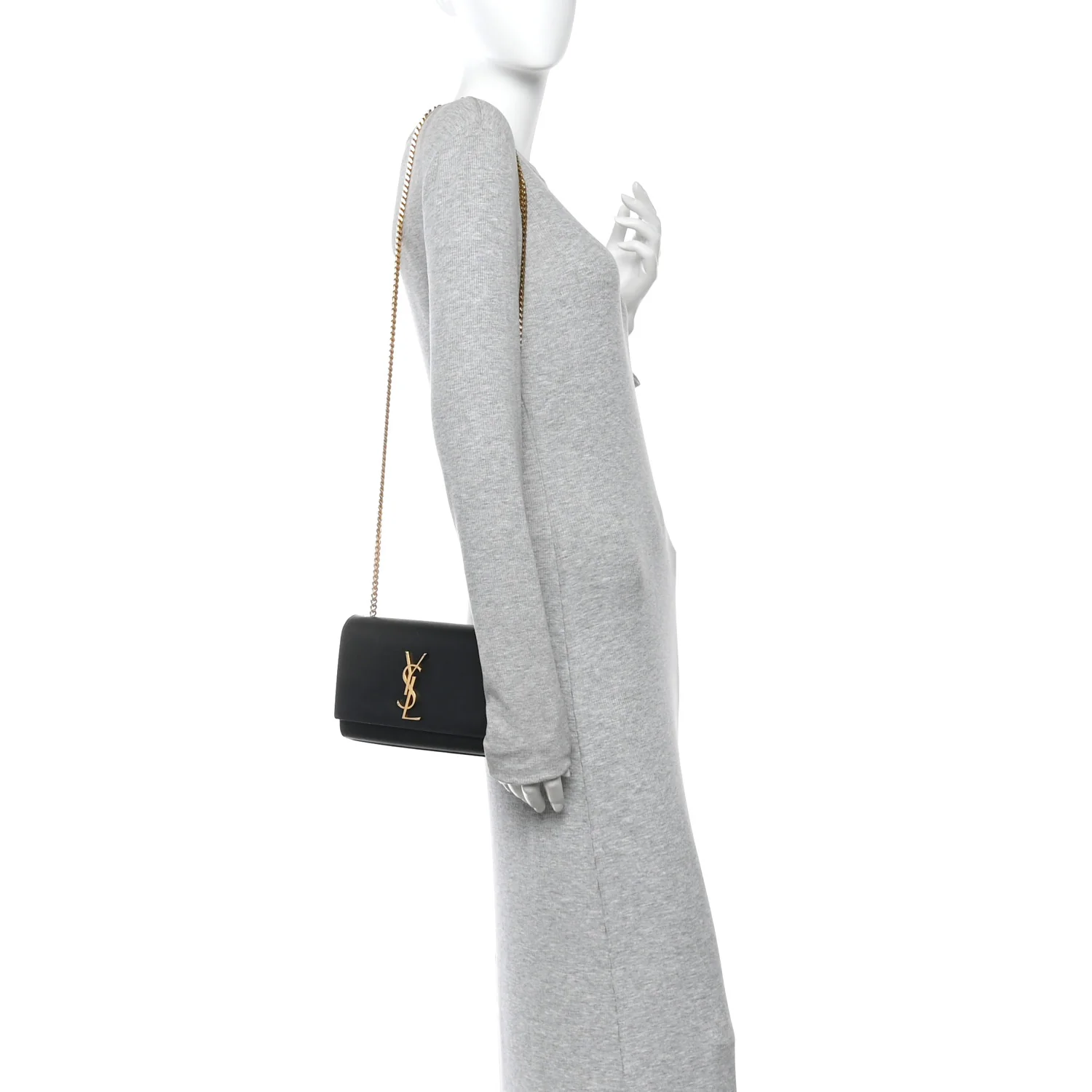 Grain De Poudre Small Monogram Kate Satchel Black - Image 2