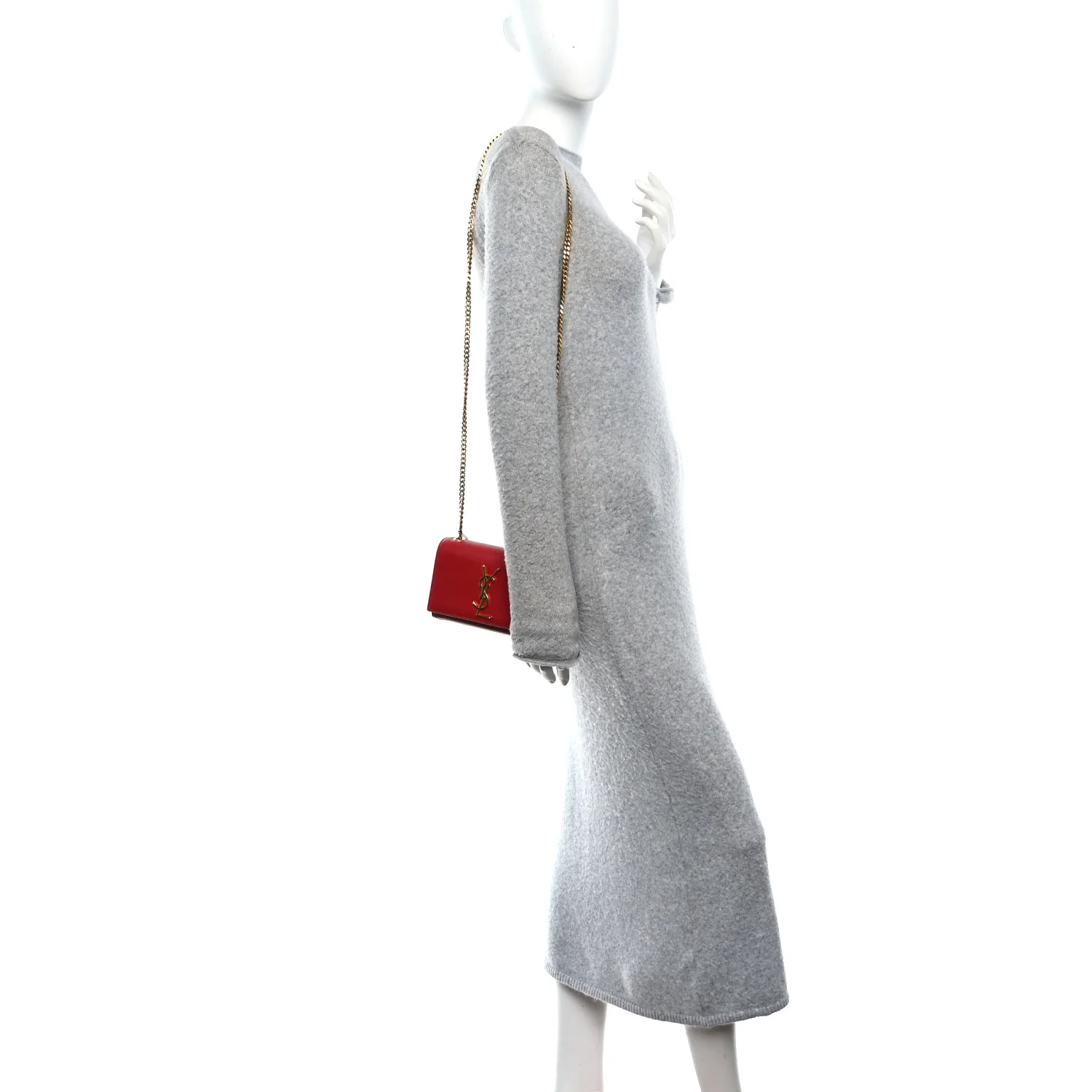 Grain De Poudre Small Monogram Kate Satchel Red - Image 2
