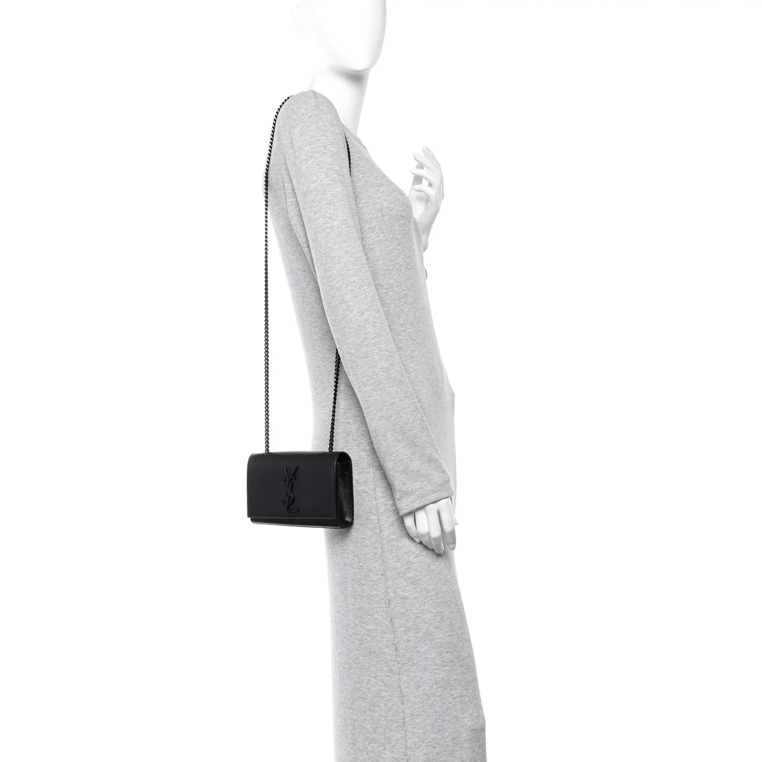 Grain De Poudre Small Monogram Monochrome Kate Satchel Black - Image 2
