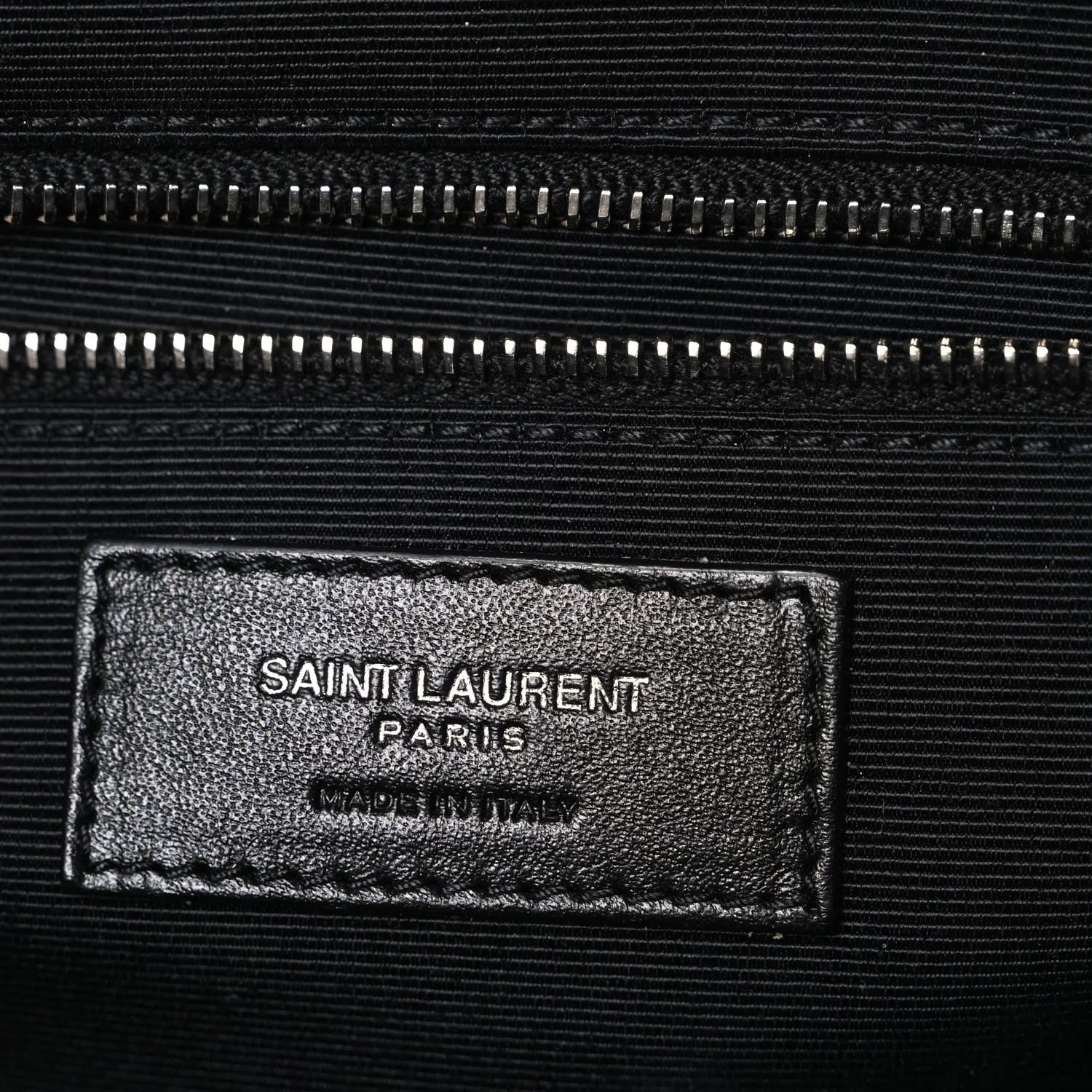 Grain De Poudre Textured Mixed Matelasse Large Triquilt Monogram Satchel Black - Image 6