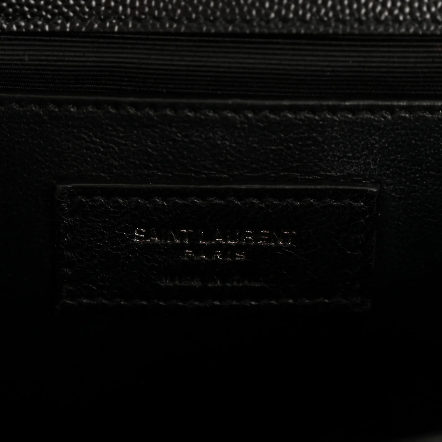 Grain De Poudre Textured Mixed Matelasse Triquilt Medium Monogram Monochrome Satchel Black - Image 6