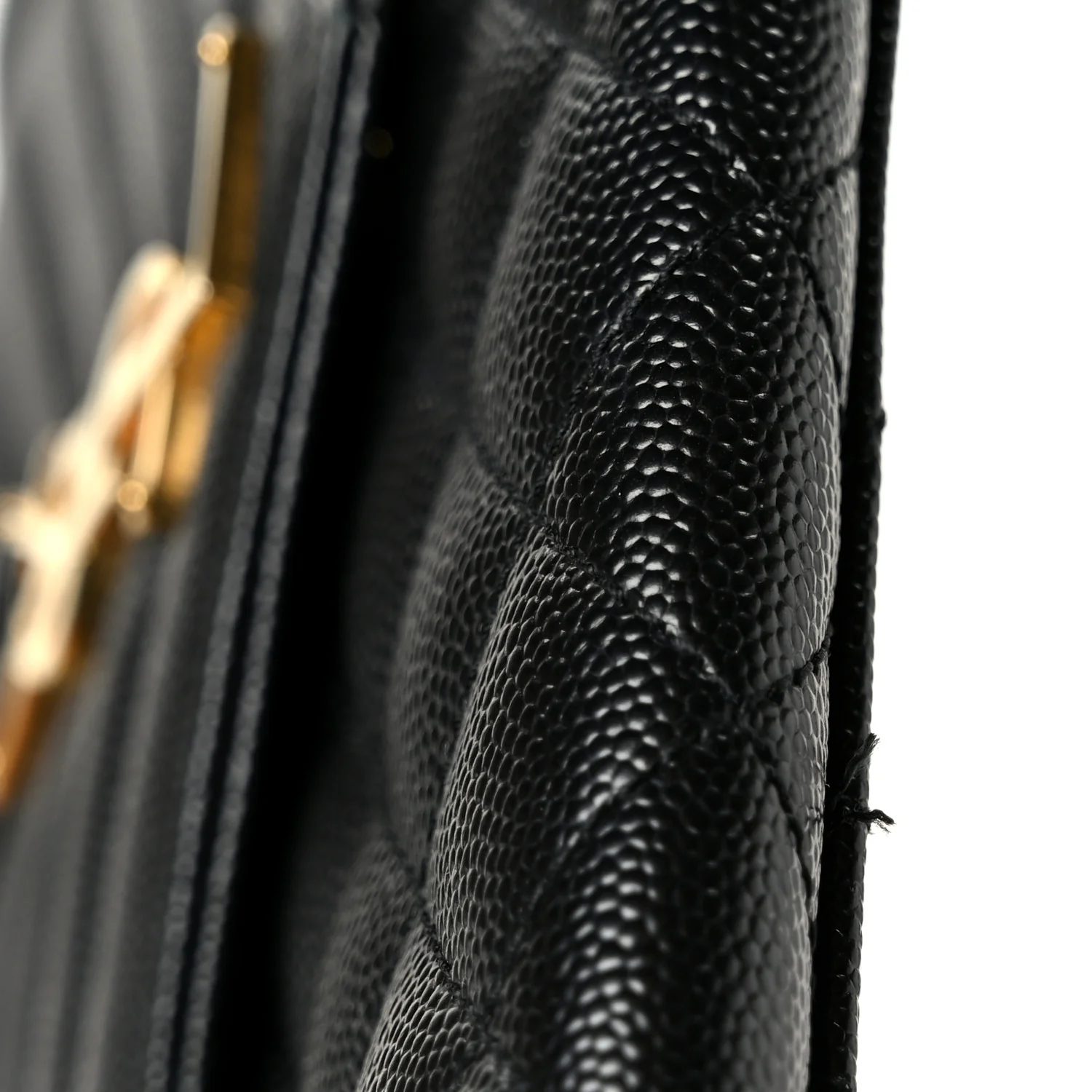 Grain De Poudre Textured Mixed Matelasse Triquilt Monogram Clutch Black - Image 9