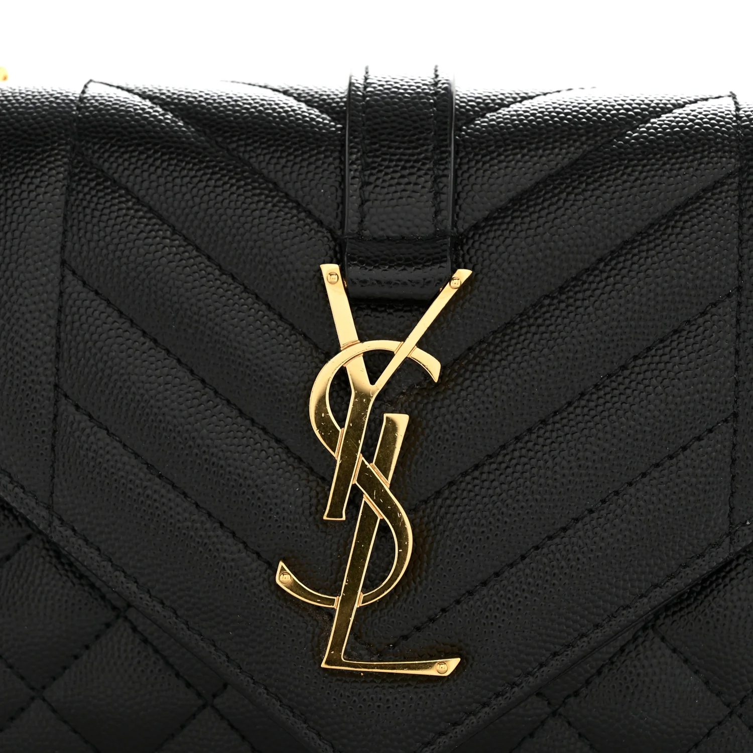 Grain De Poudre Textured Mixed Matelasse Triquilt Small Monogram Satchel Black - Image 11