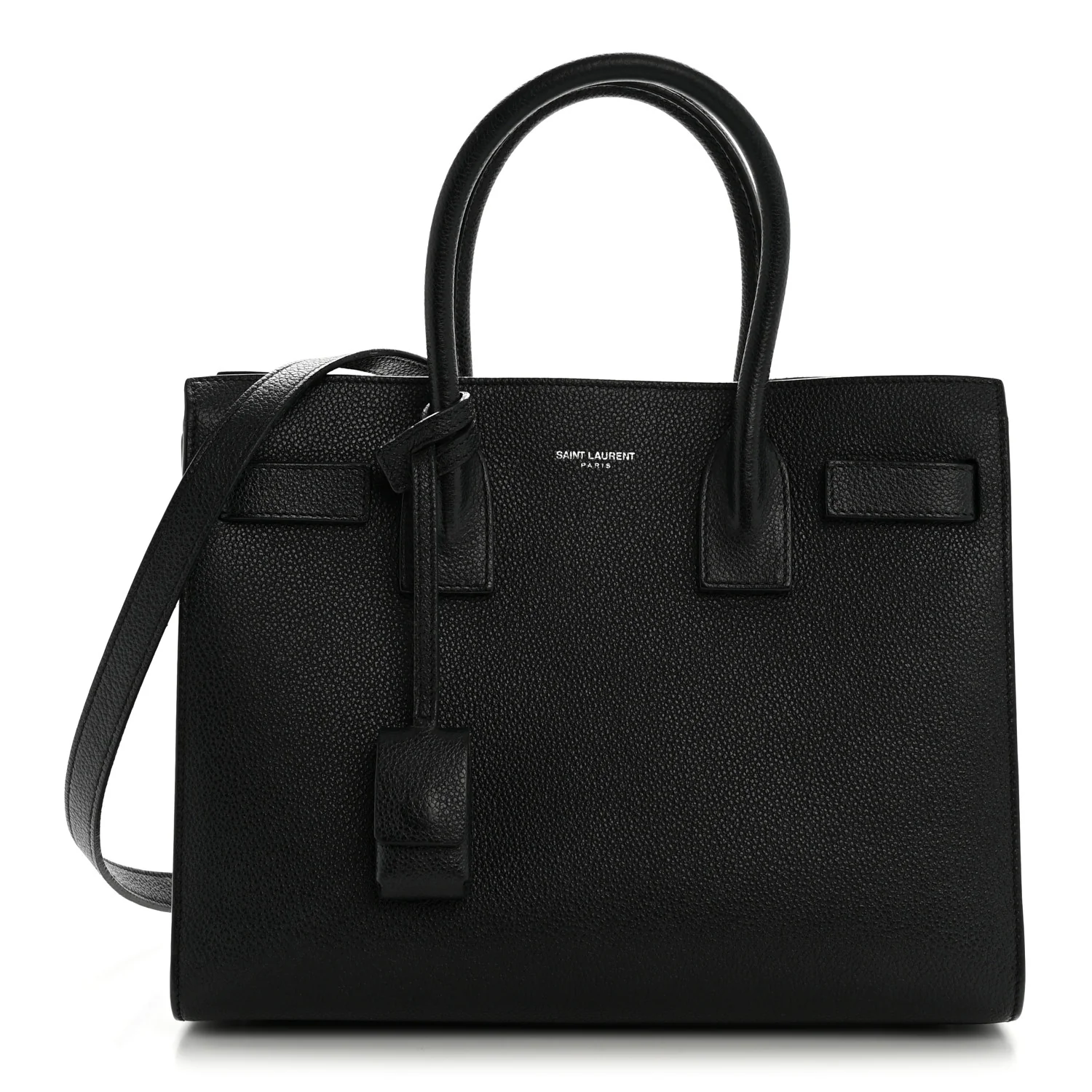 Grained Calfskin Baby Sac De Jour Black