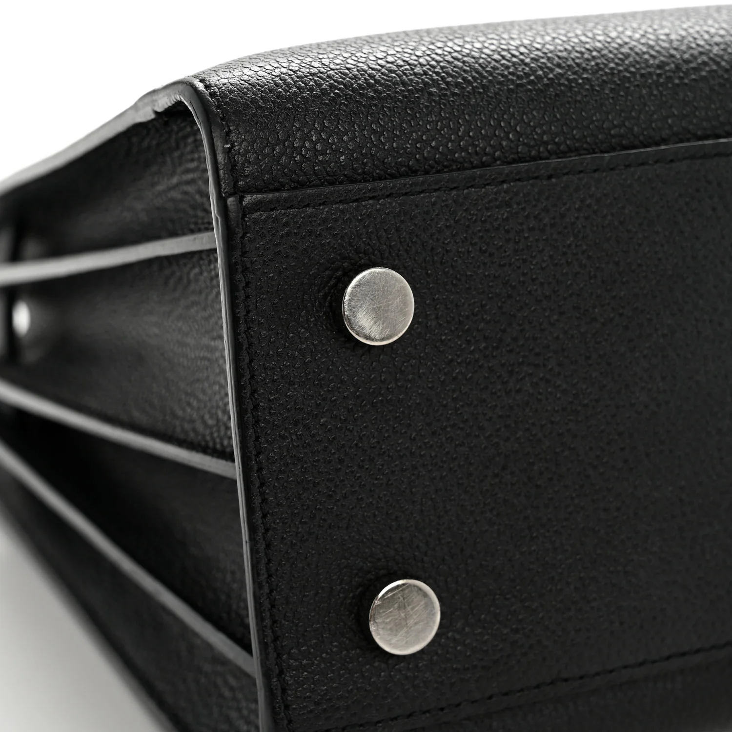 Grained Calfskin Baby Sac De Jour Black - Image 18