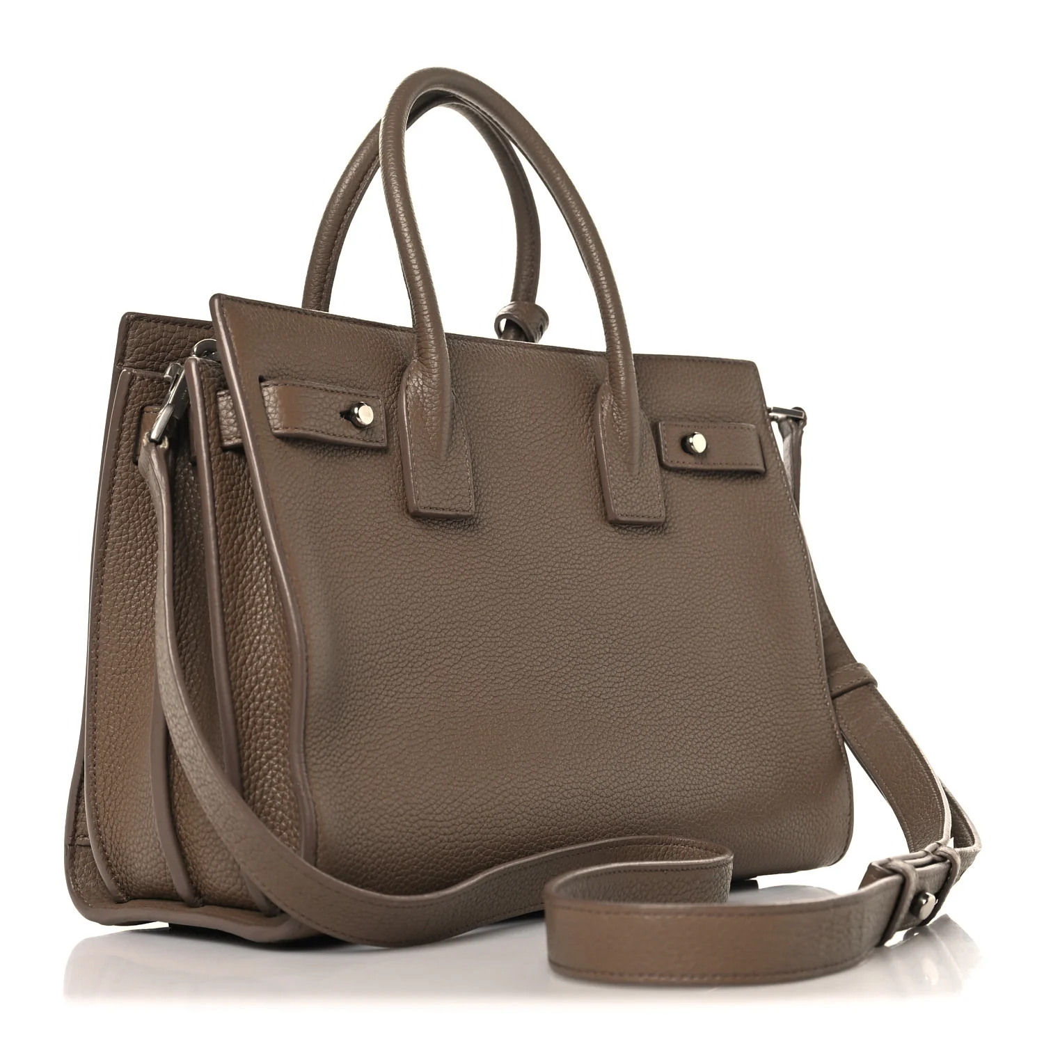 Grained Calfskin Baby Sac De Jour Souple Taupe - Image 3