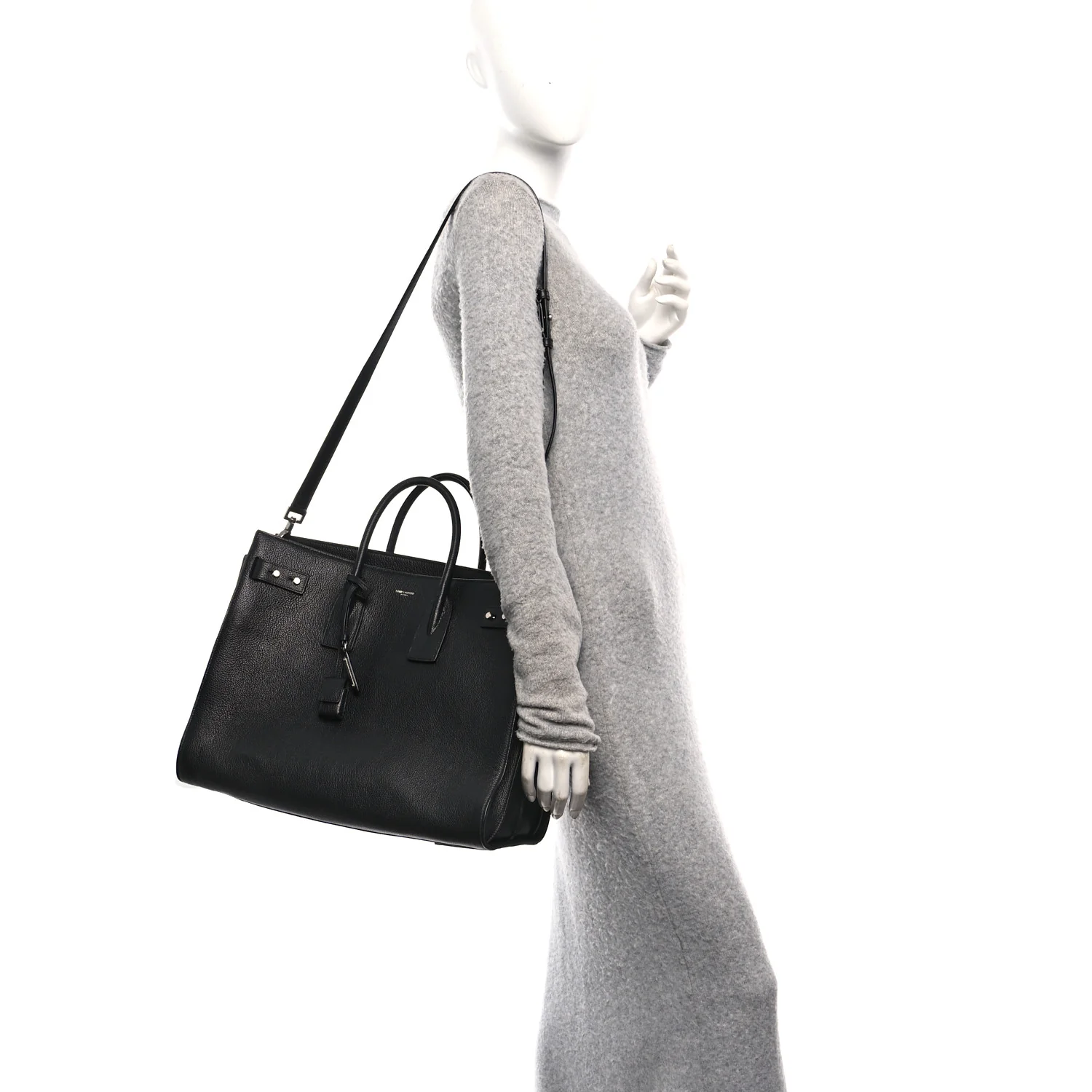 Grained Calfskin Large Souple Sac De Jour Black - Image 2