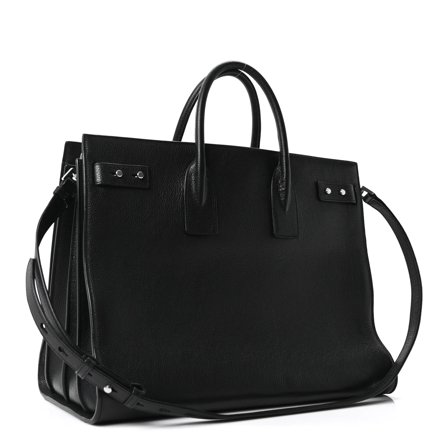 Grained Calfskin Large Souple Sac De Jour Black - Image 3