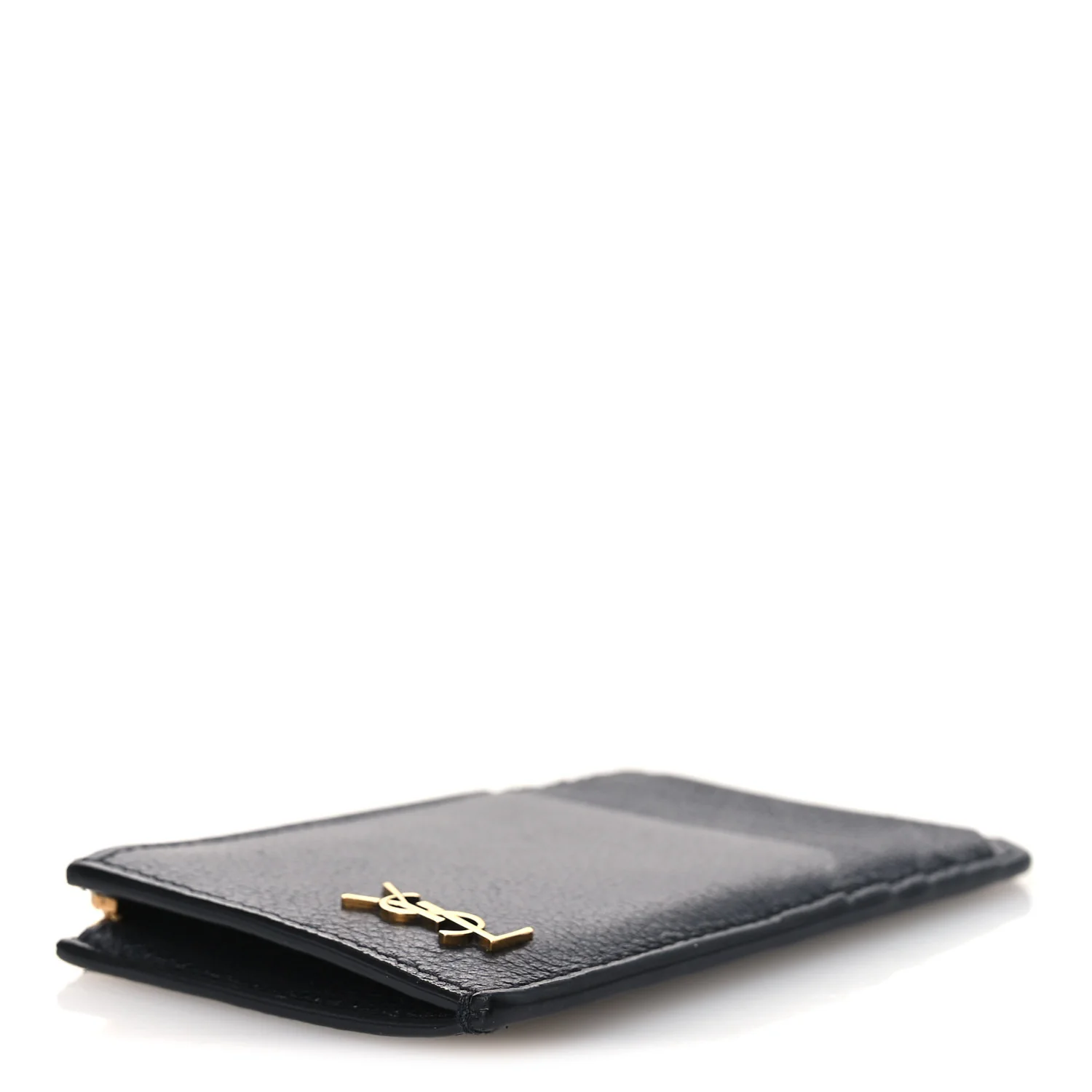 Grained Calfskin Monogram 5 Fragments Zip Pouch Card Holder Black - Image 4