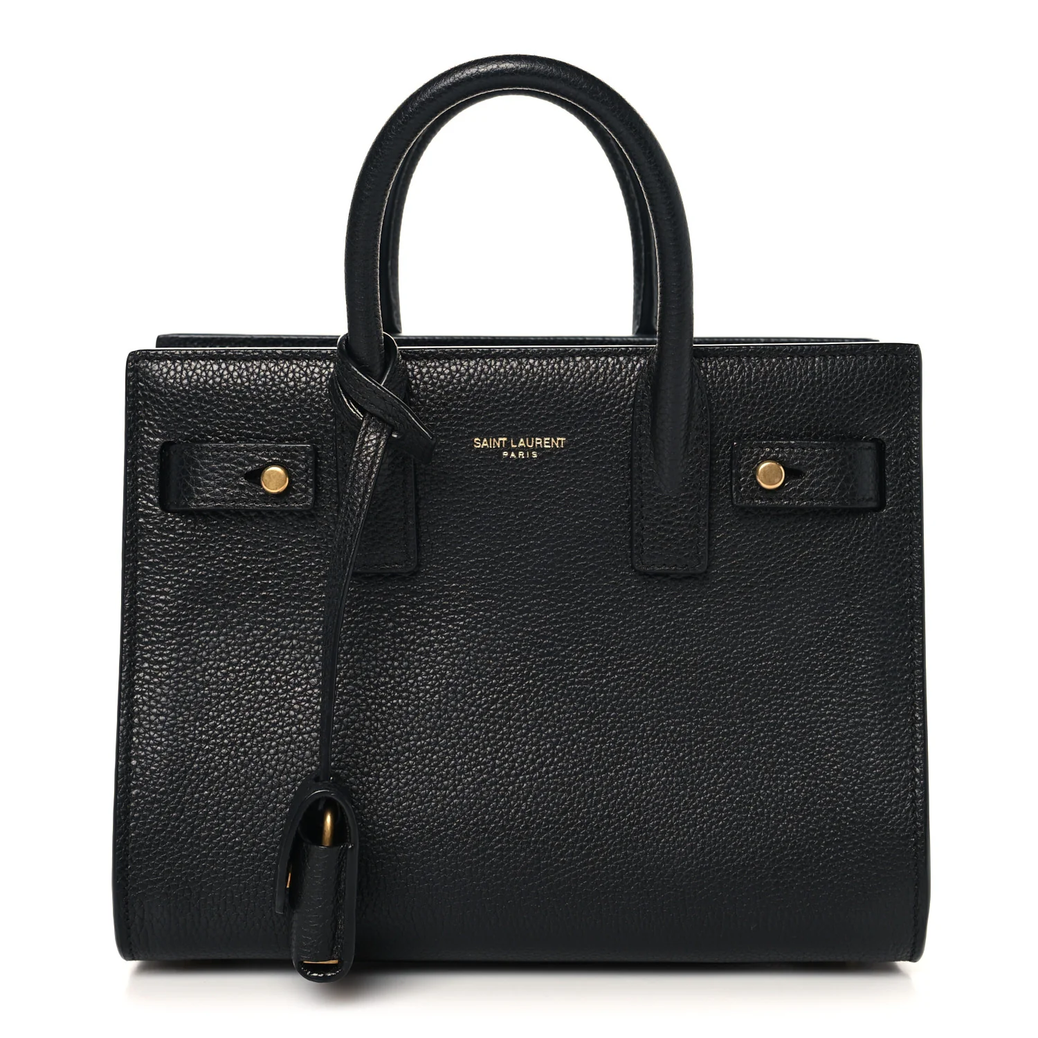 Grained Calfskin Nano Supple Sac De Jour Black