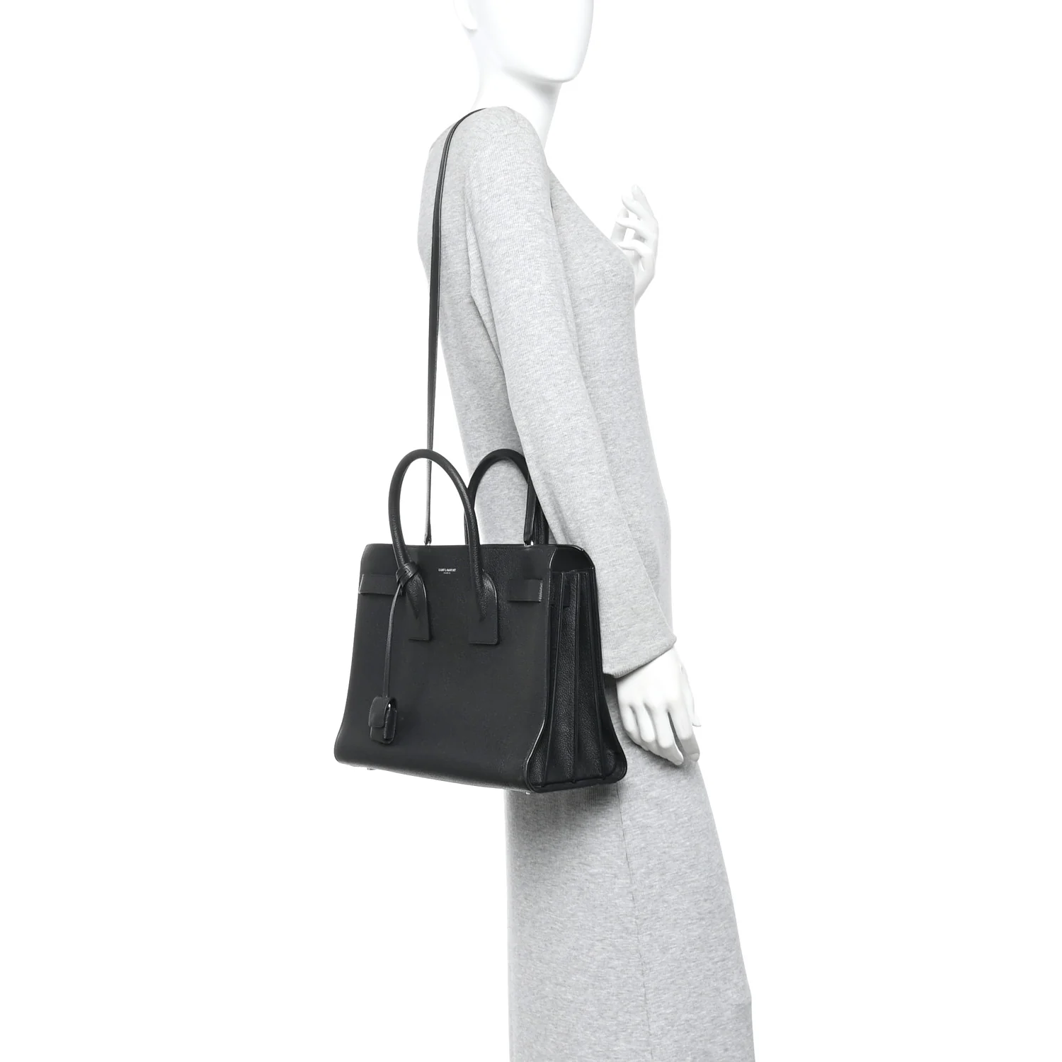 Grained Calfskin Small Sac De Jour Black - Image 2