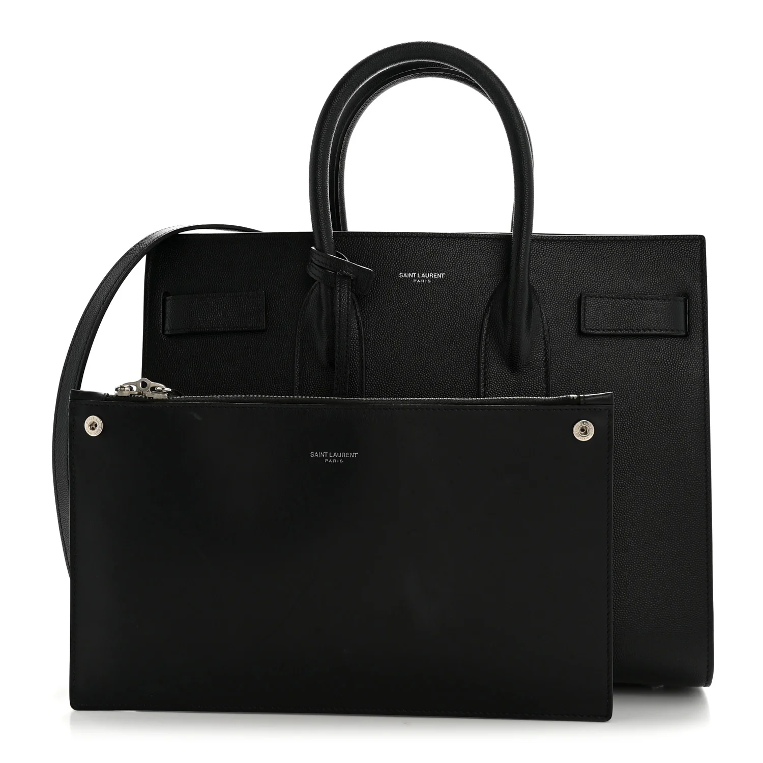 Grained Calfskin Small Sac De Jour Black - Image 3
