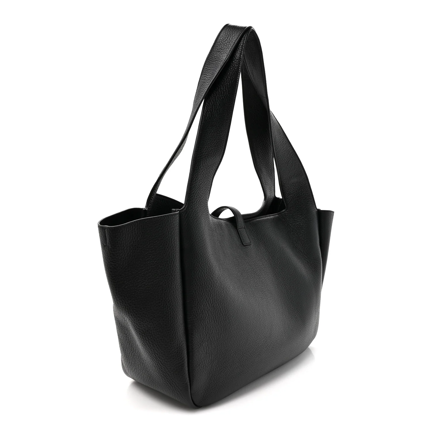 Grained Deerskin Bea Tote Black - Image 3