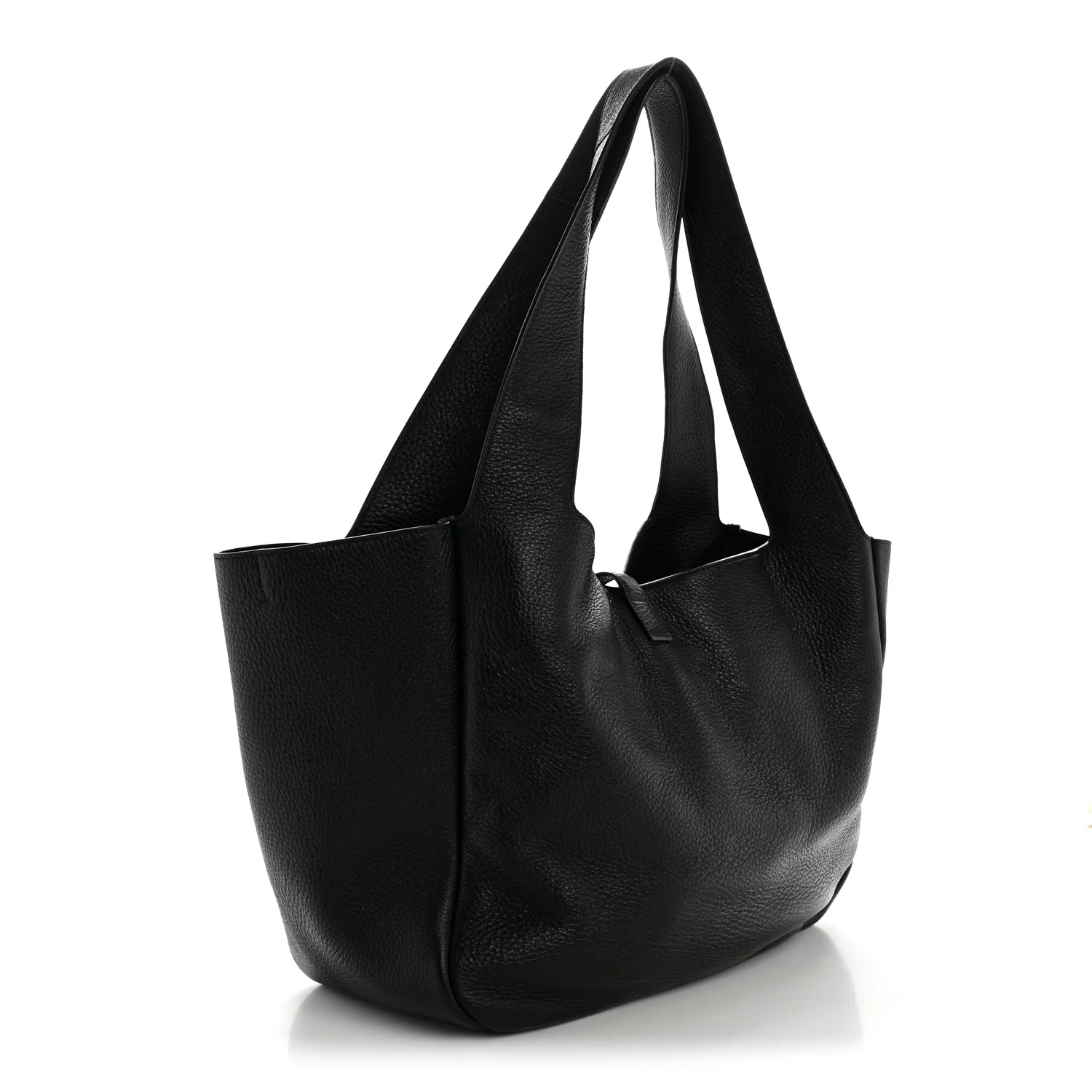 Grained Deerskin Bea Tote Black - Image 3