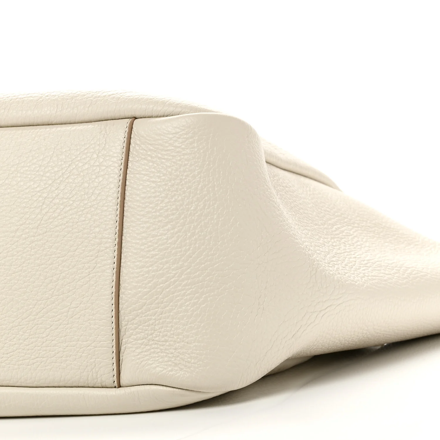 Grained Deerskin Bea Tote Blanc Vintage - Image 10