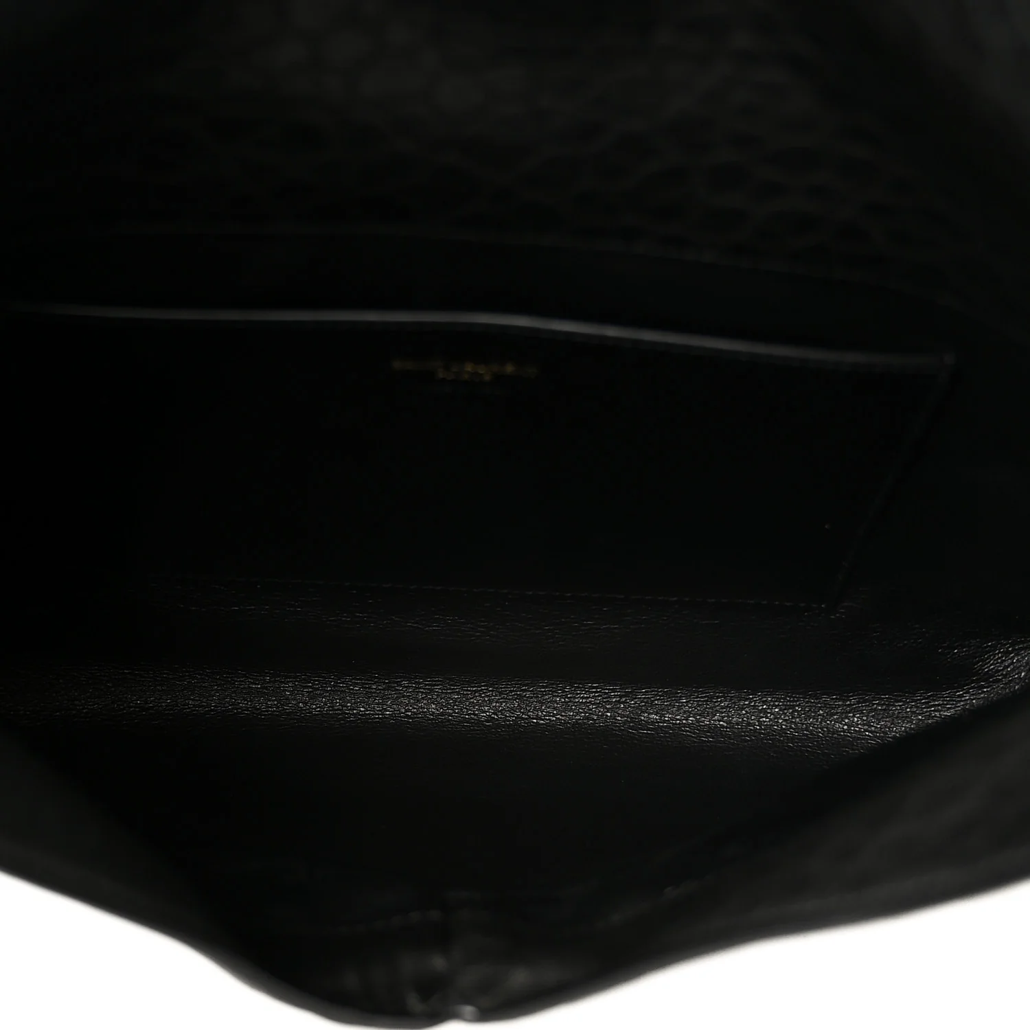 Grained Lambskin Cassandre Envelope Pouch Black - Image 5