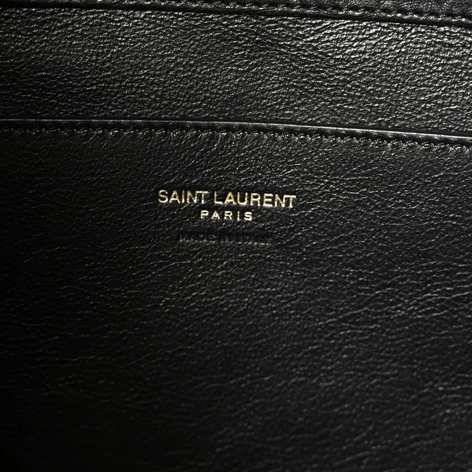 Grained Lambskin Cassandre Envelope Pouch Black - Image 6