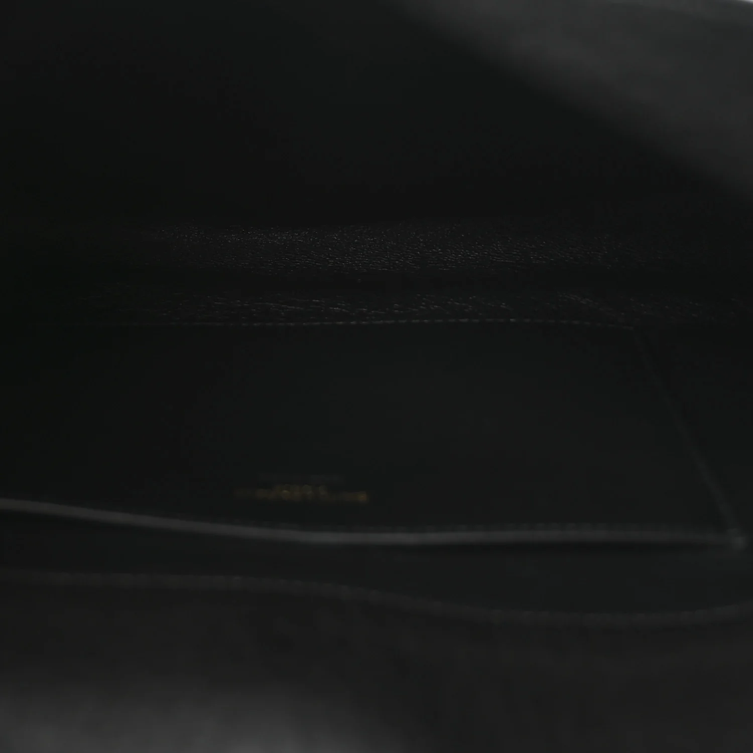 Grained Lambskin Large Cassandre Envelope Pouch Black - Image 5