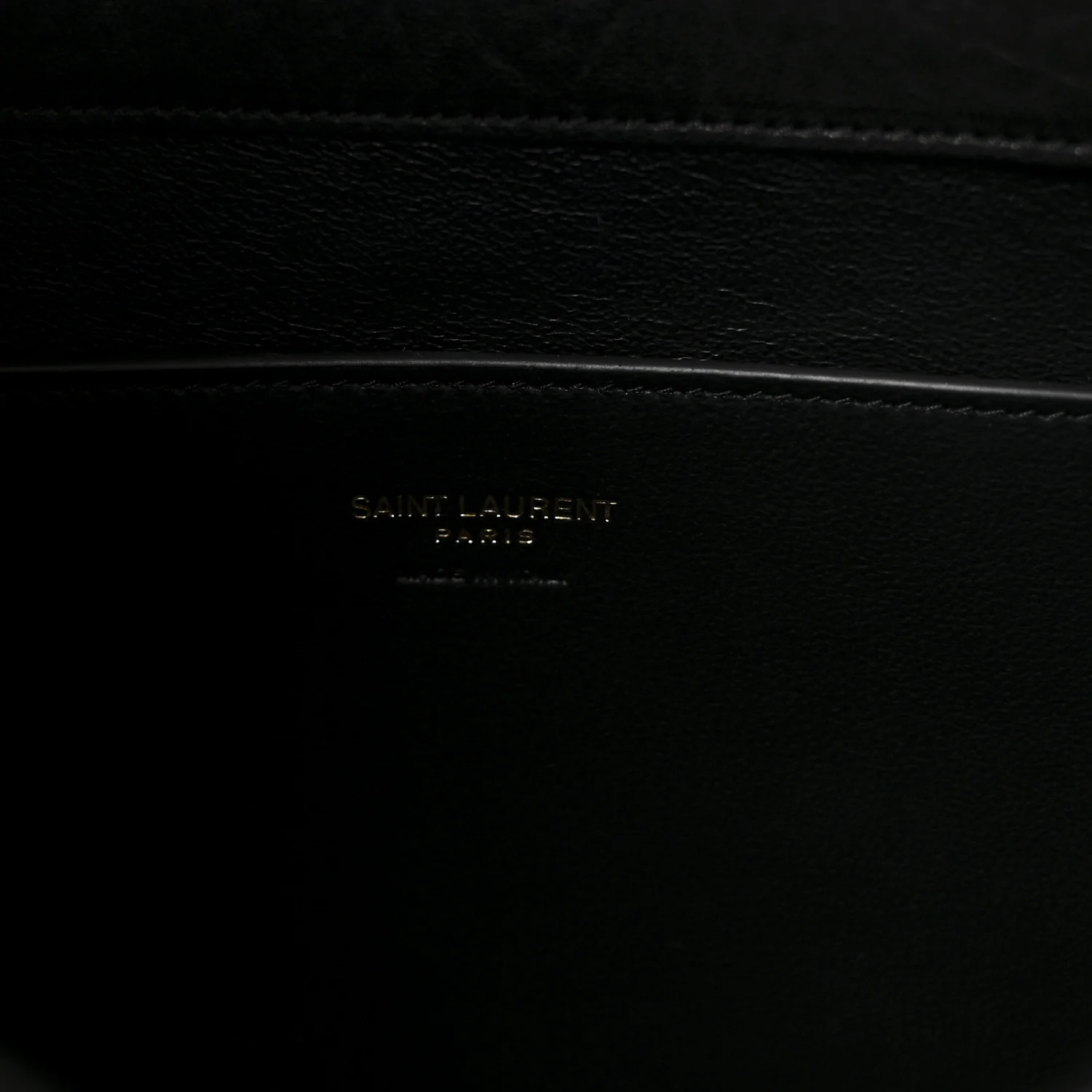 Grained Lambskin Large Cassandre Envelope Pouch Black - Image 6