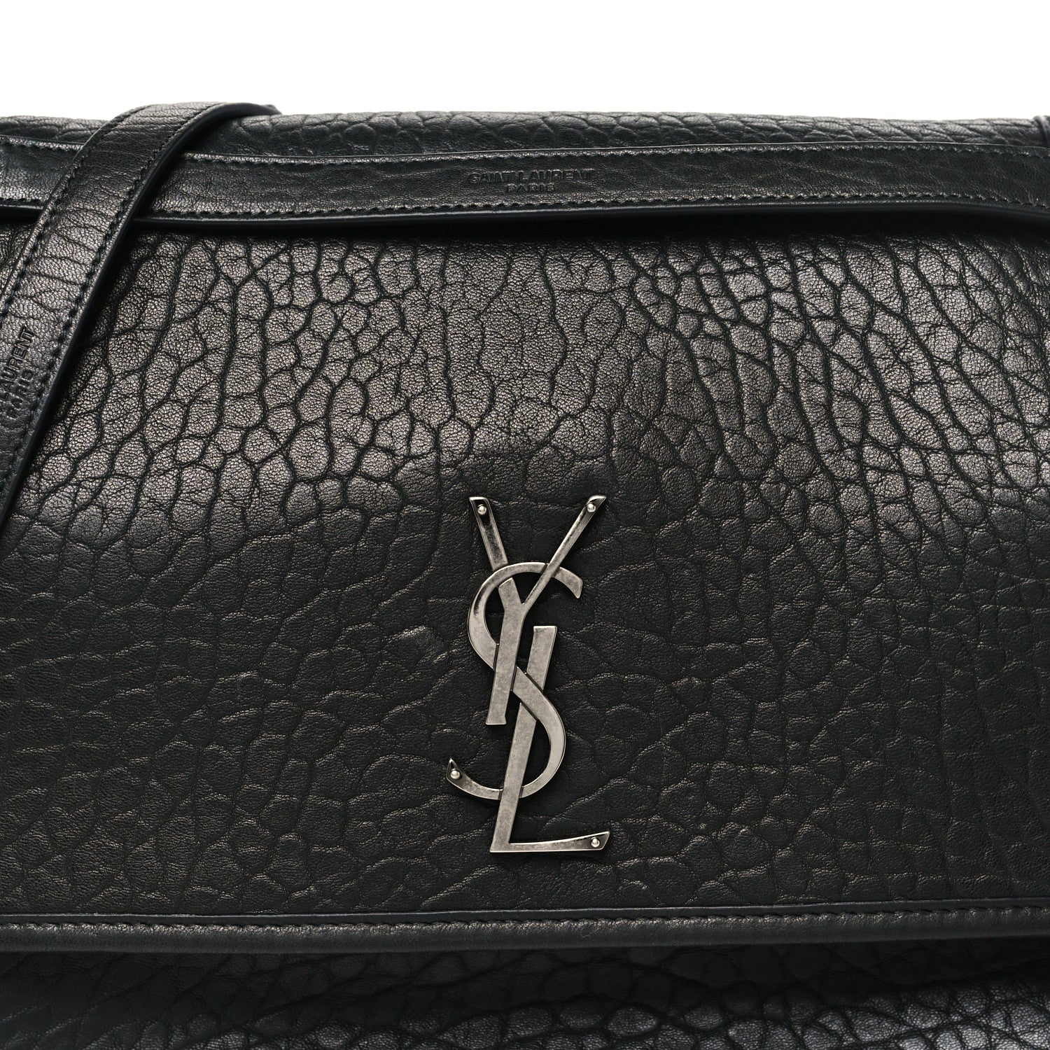 Grained Lambskin Monogram Large Niki Chain Satchel Black - Image 7