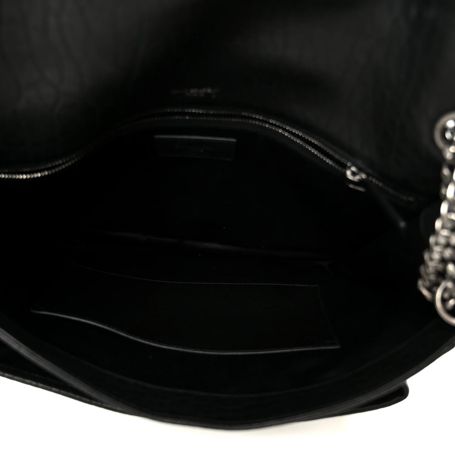 Grained Lambskin Monogram Large Niki Chain Satchel Black - Image 5