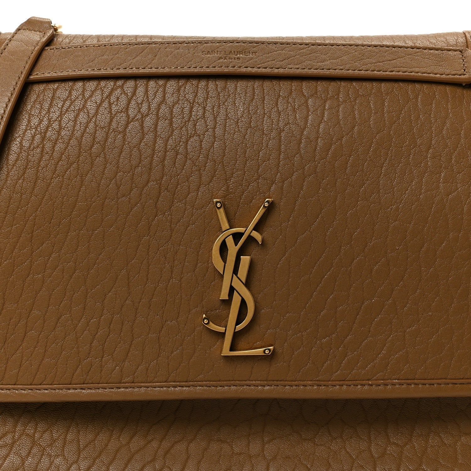 Grained Lambskin Monogram Large Niki Chain Satchel Dark Cork - Image 9