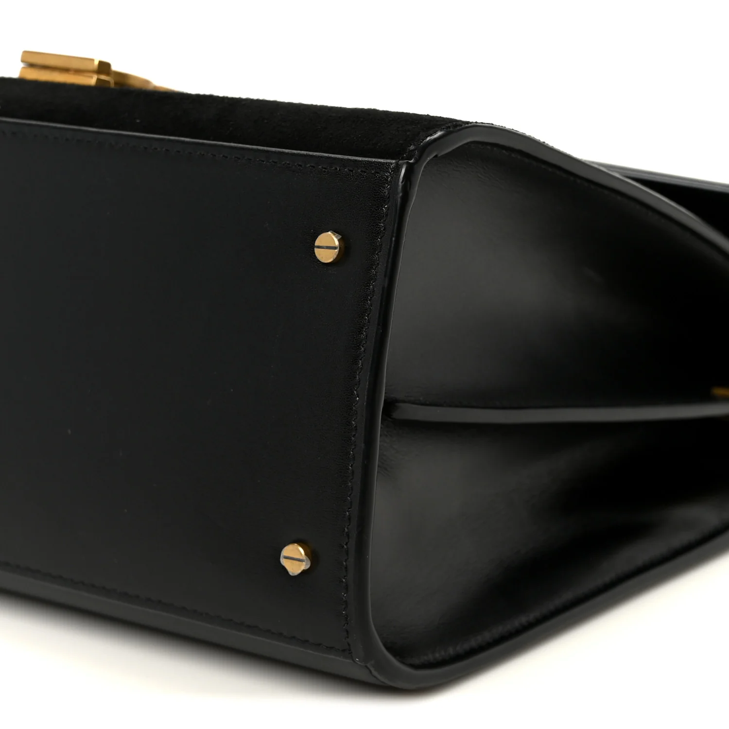Kid Scamosciato Smooth Calfskin Medium Classic Monogram Cassandra Top Handle Black Rouge Legion - Image 10