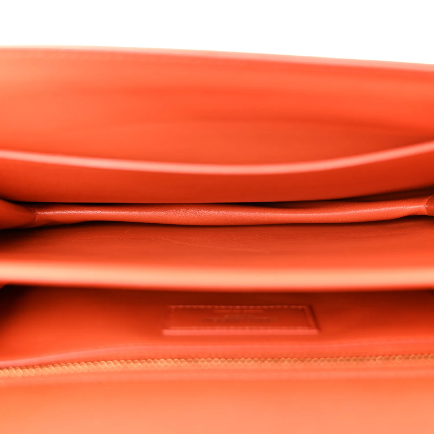 Lambskin Carre Quilted Le Maillon Satchel Orange - Image 5