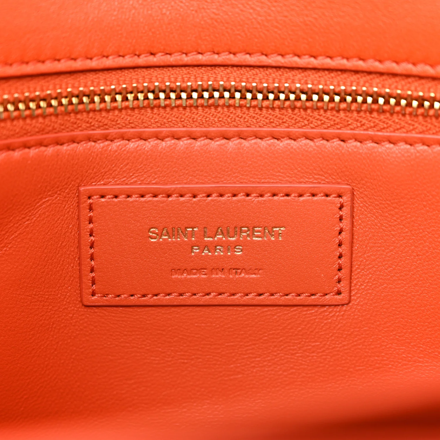Lambskin Carre Quilted Le Maillon Satchel Orange - Image 6