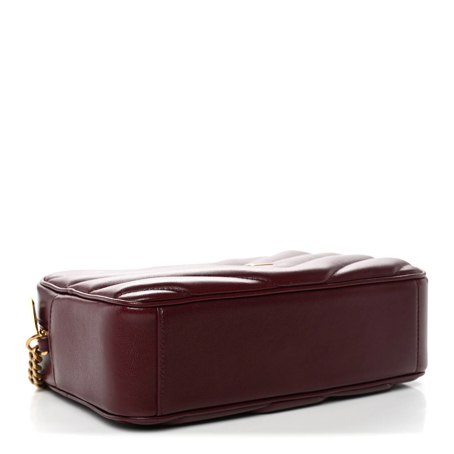 Lambskin Chevron Quilted Medium Loulou Camera Bag Rouge Cabernet - Image 4